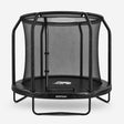 183 cm Kids' Trampoline with Safety Net and Ladder - Black