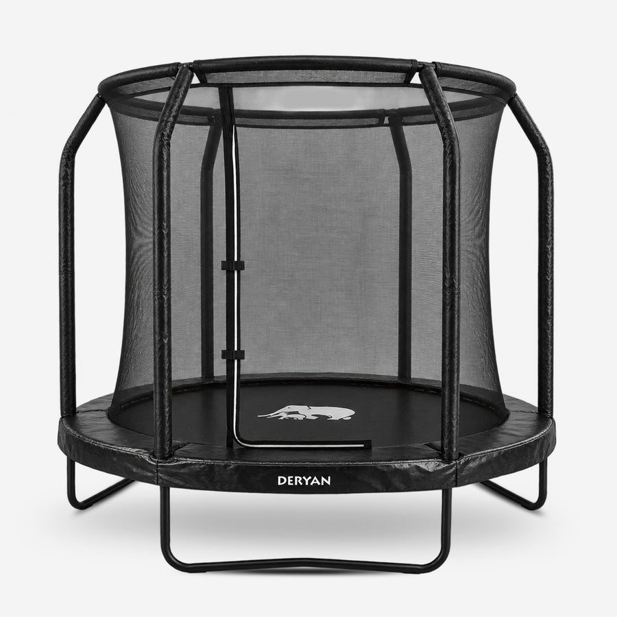 Kindertrampoline 183 cm met Veiligheidsnet en Ladder - Zwart