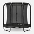 244 cm Kids' Trampoline with Safety Net and Ladder - Black