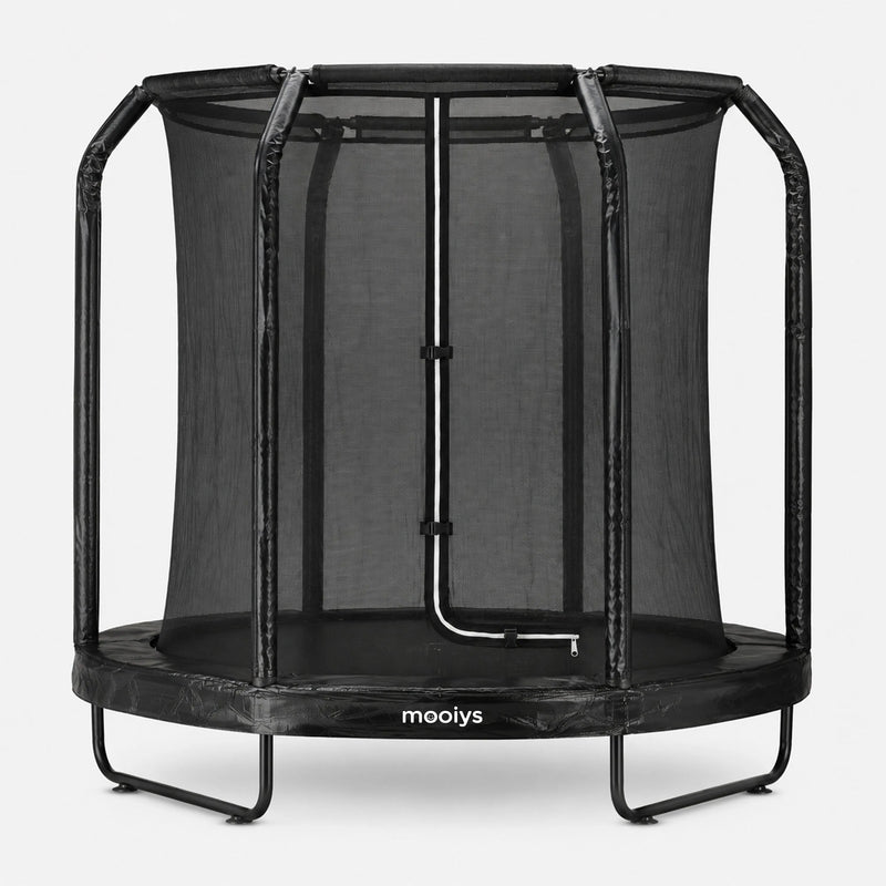 Trampoline pour enfants de 244 cm avec filet de sécurité et échelle - Noir