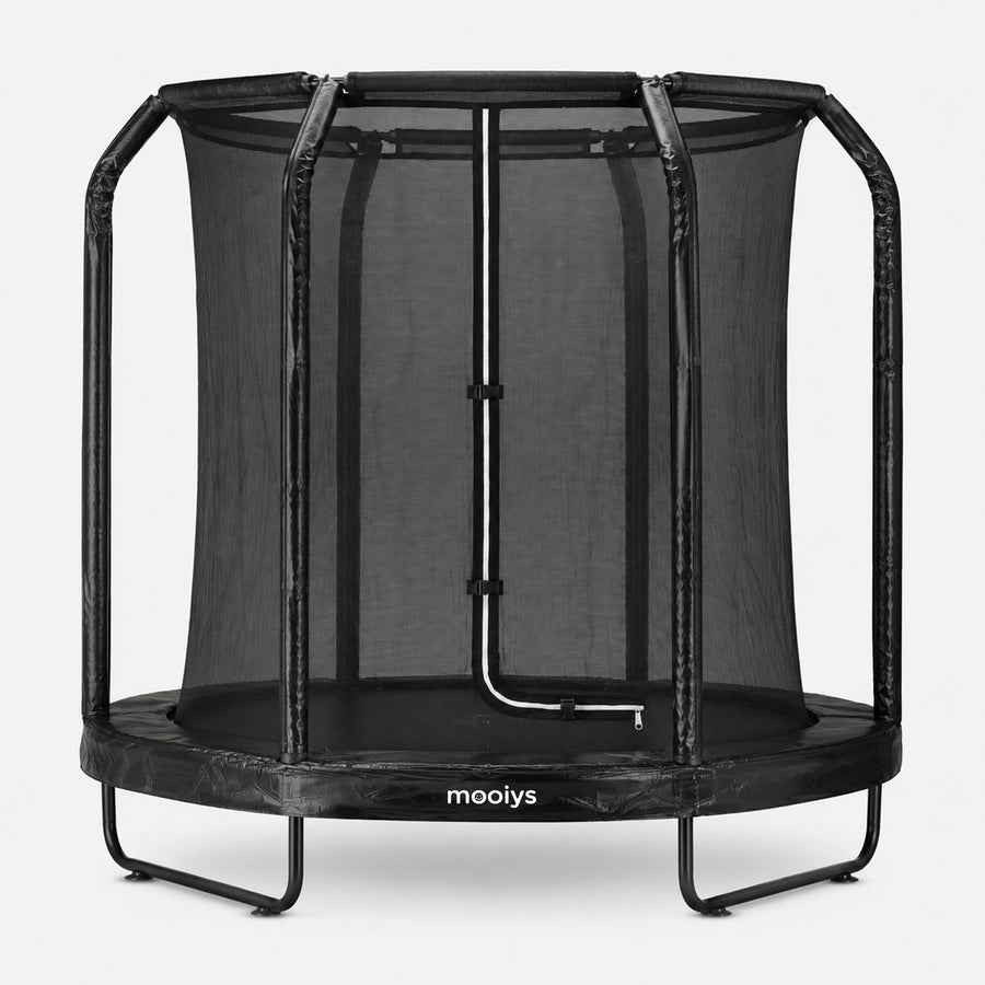 Trampoline pour enfants de 244 cm avec filet de sécurité et échelle - Noir