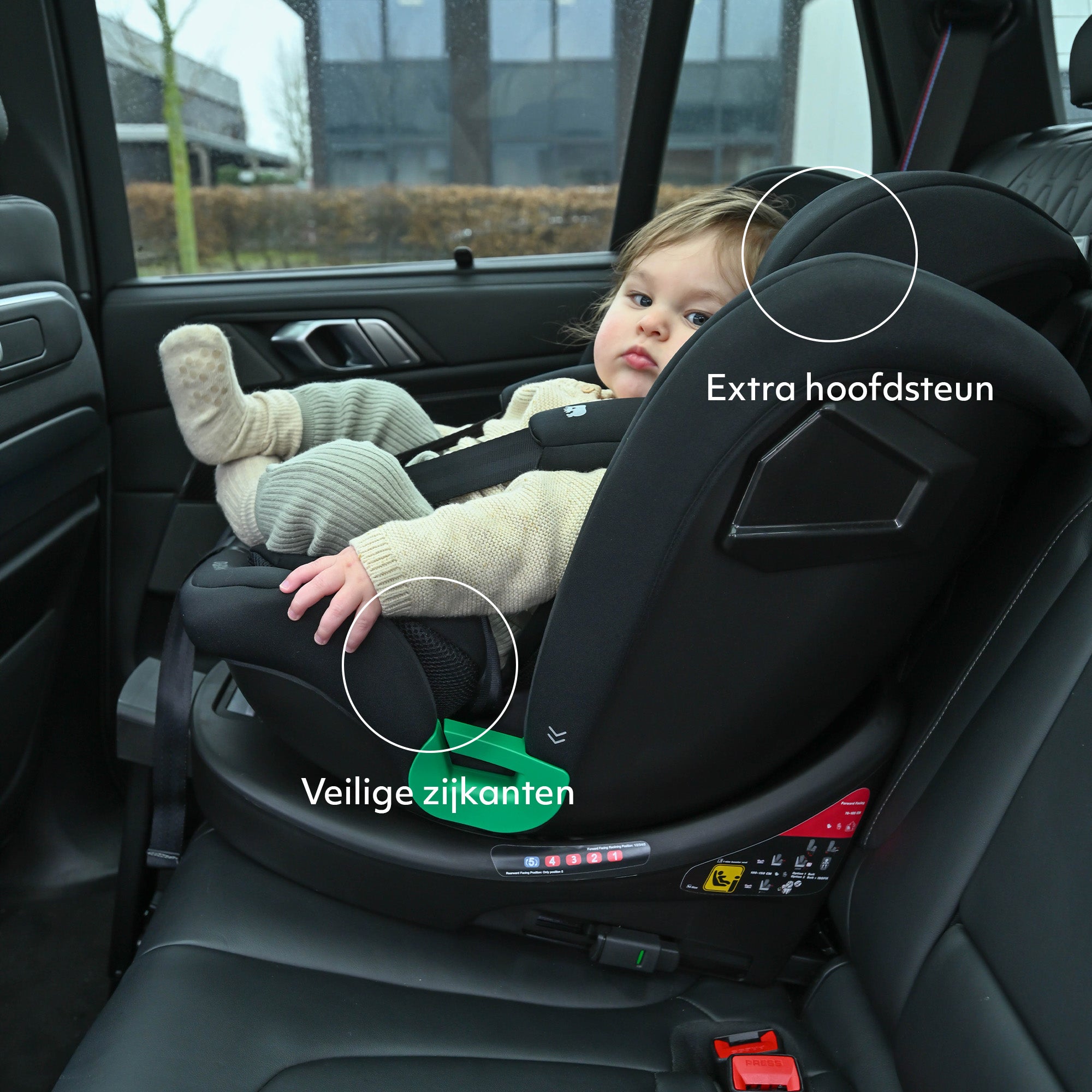 Chase Luxe i-Size Autostoel - 0-36kg - Isofix steunpoot - 360 draaibaar - Nougat