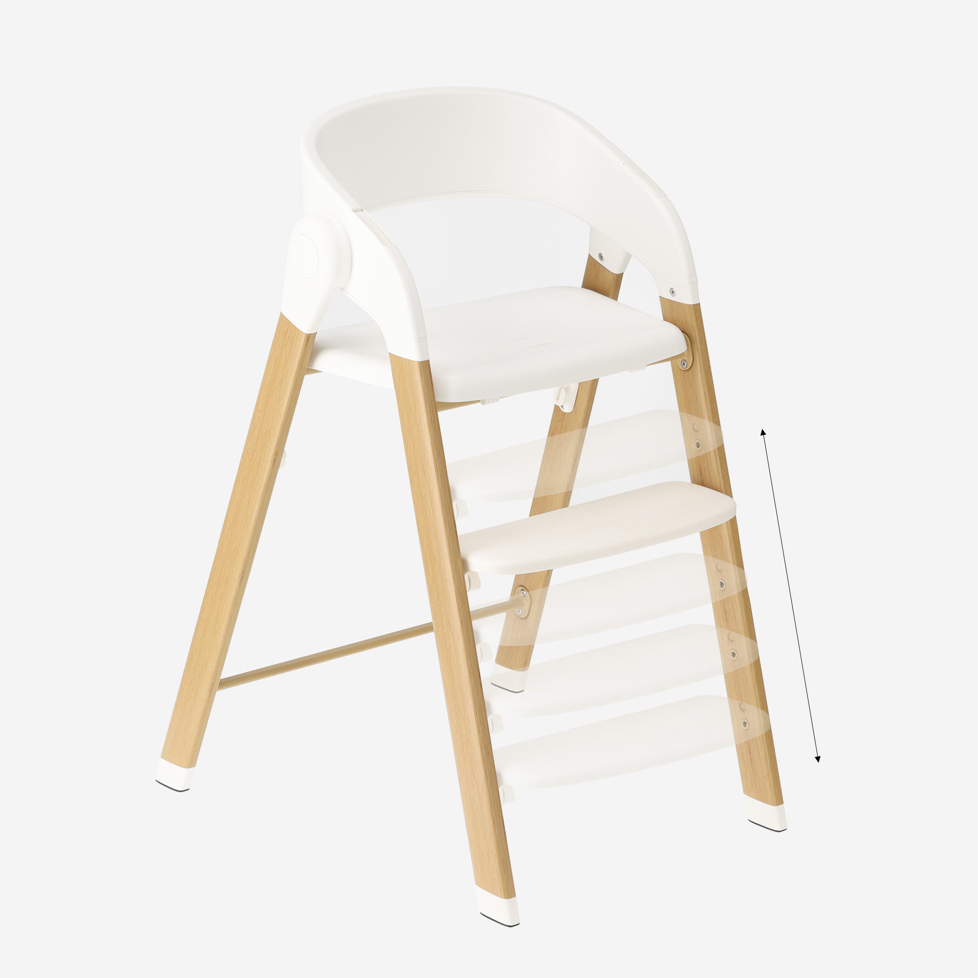 Luxury High Chair White / Wood