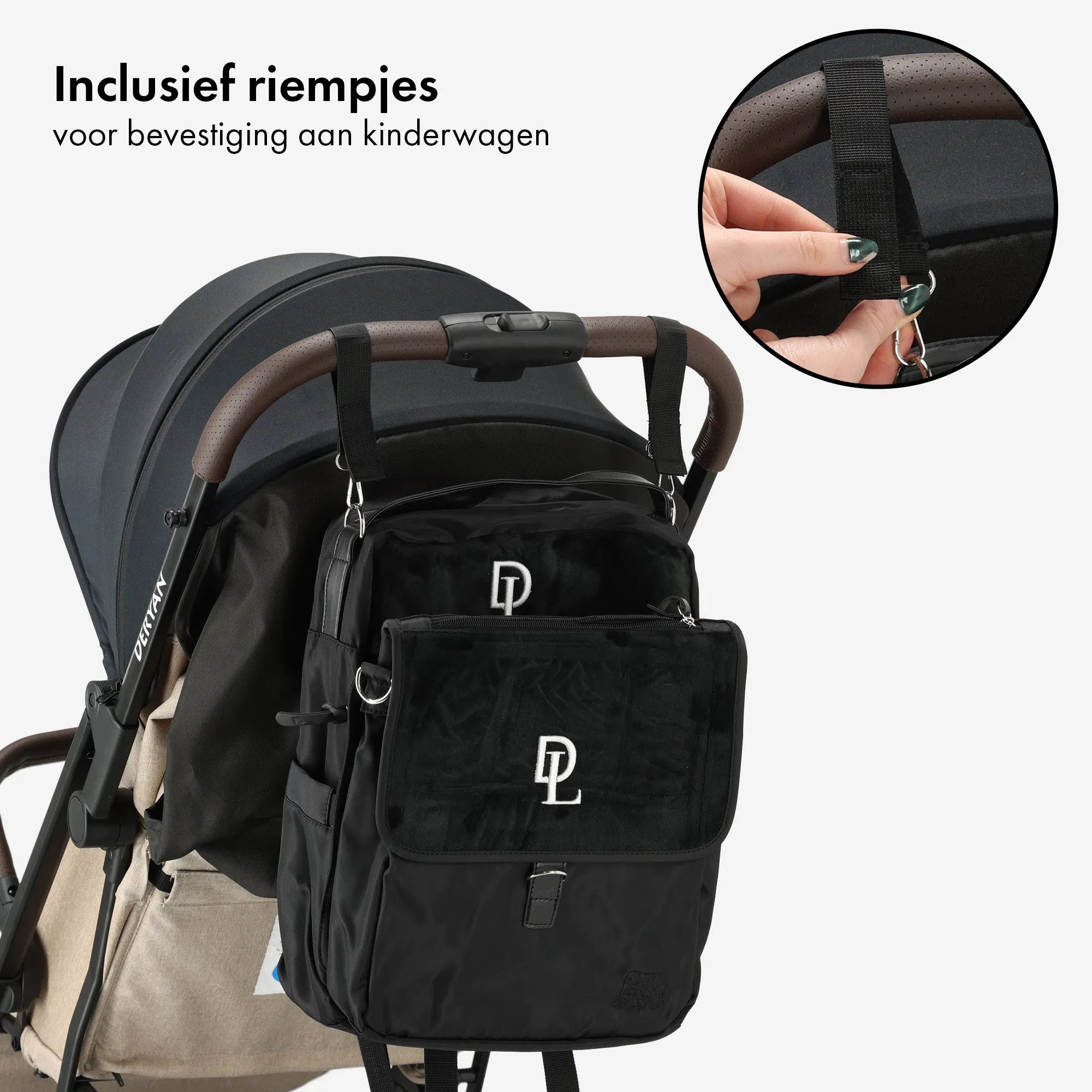 Three-Piece Diaper Bag Black