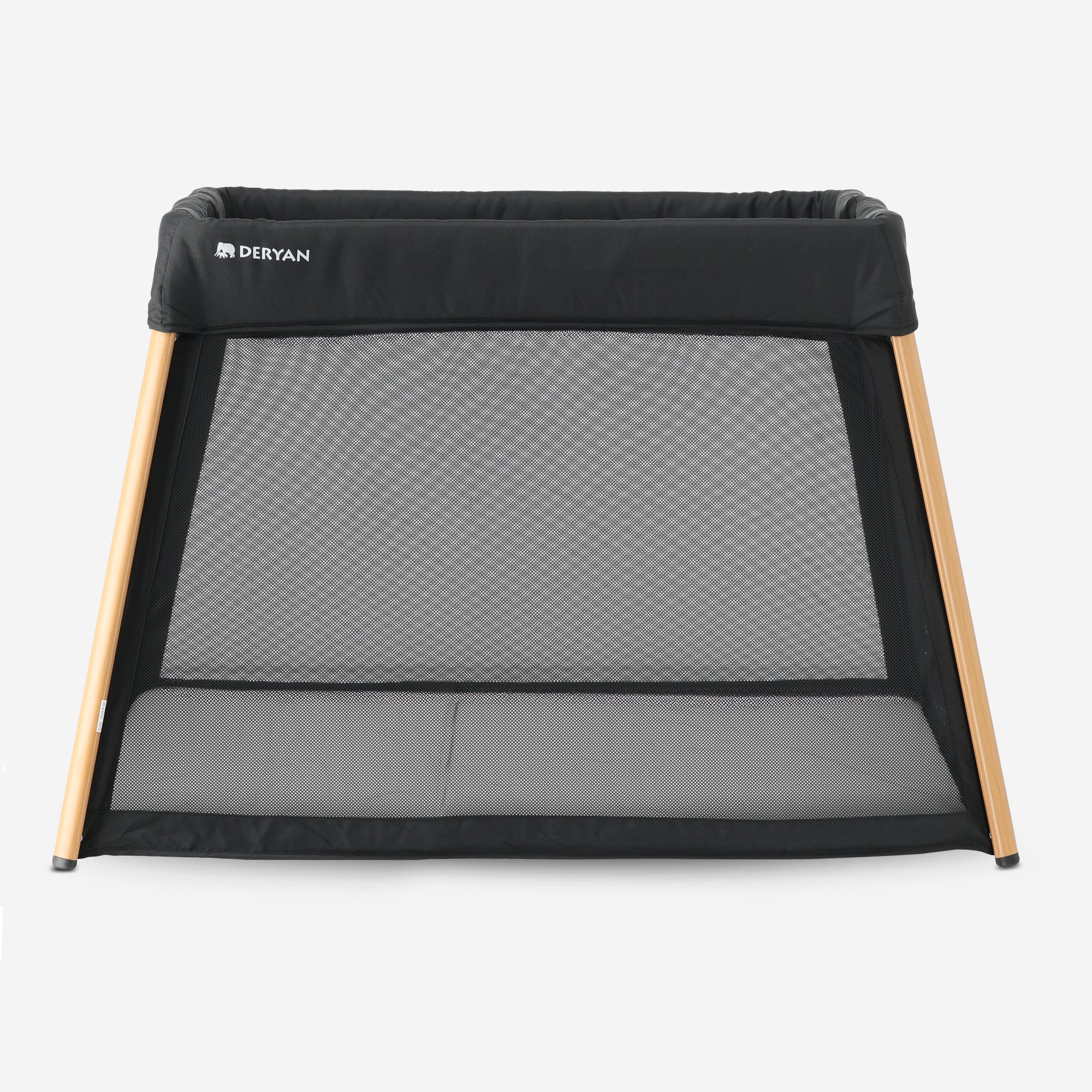 2-in-1 Camping Bed and Playpen - Includes a floor riser - Wood-look