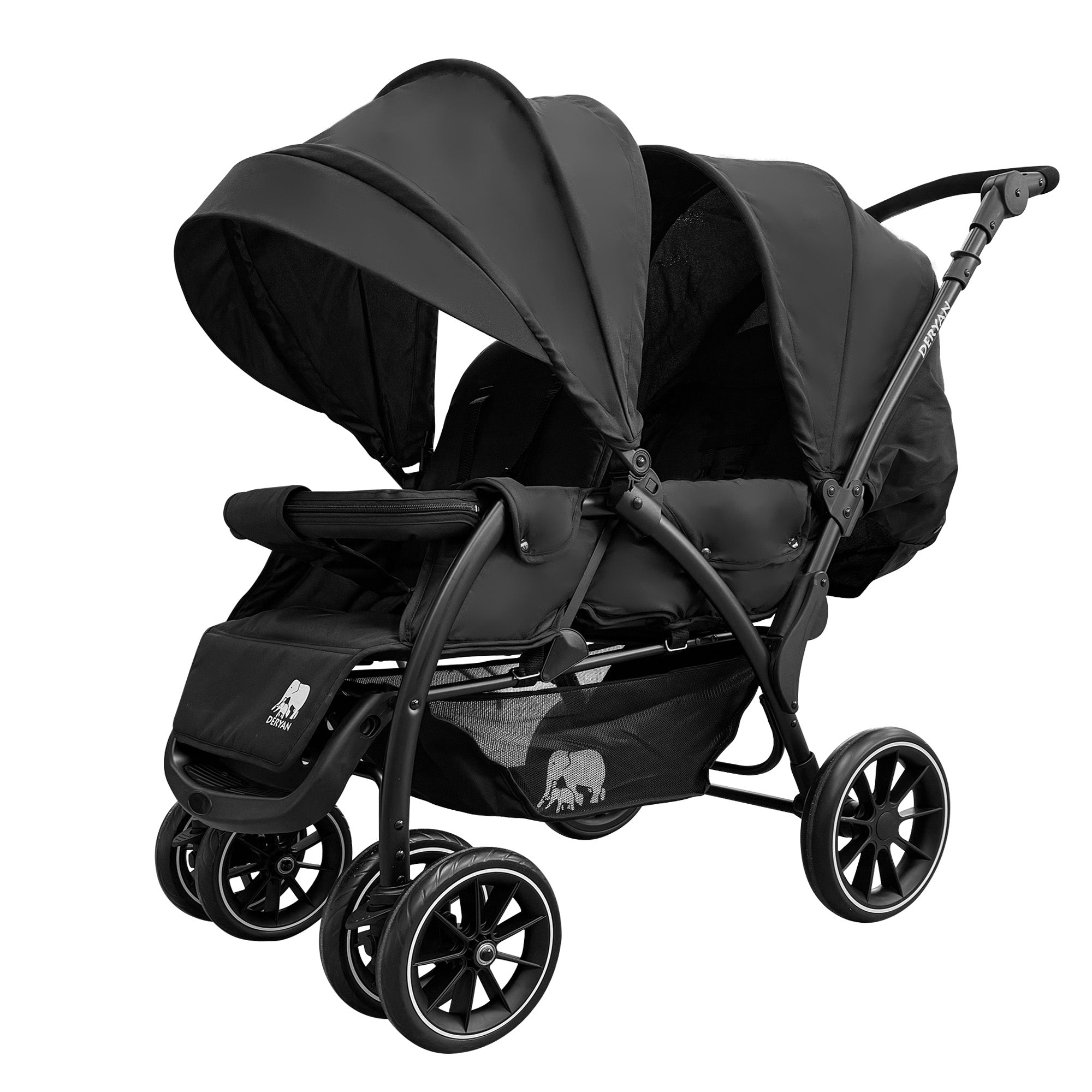 Passeggino doppio Elena nero