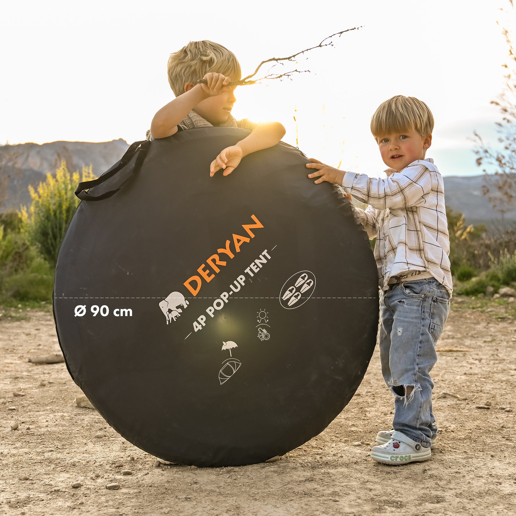 Pop Up Tent - 2000MM Water Column - Cream