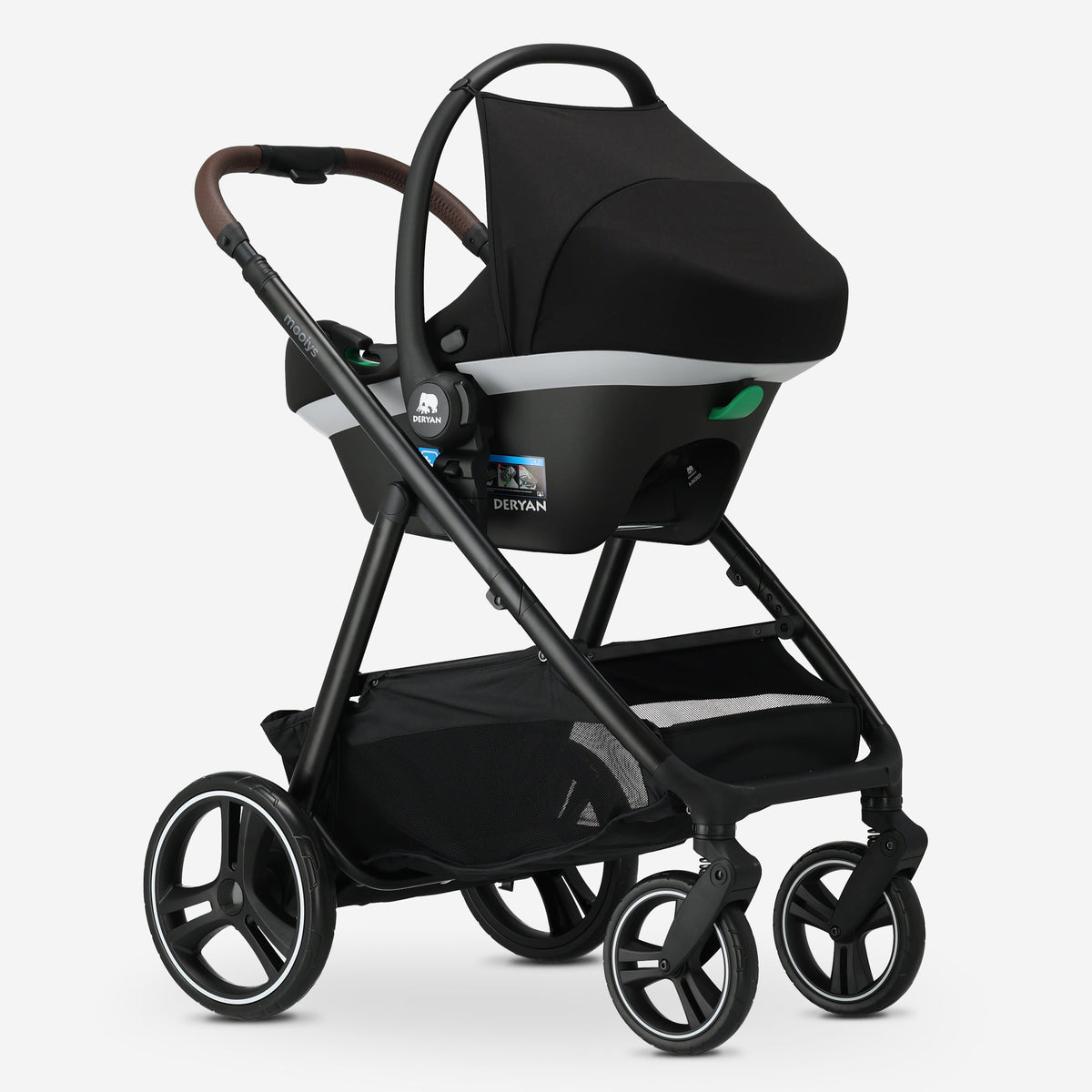 Mooiys Luca 3-in-1 Stroller - Multifunctional Stroller - Includes Car Seat - Black