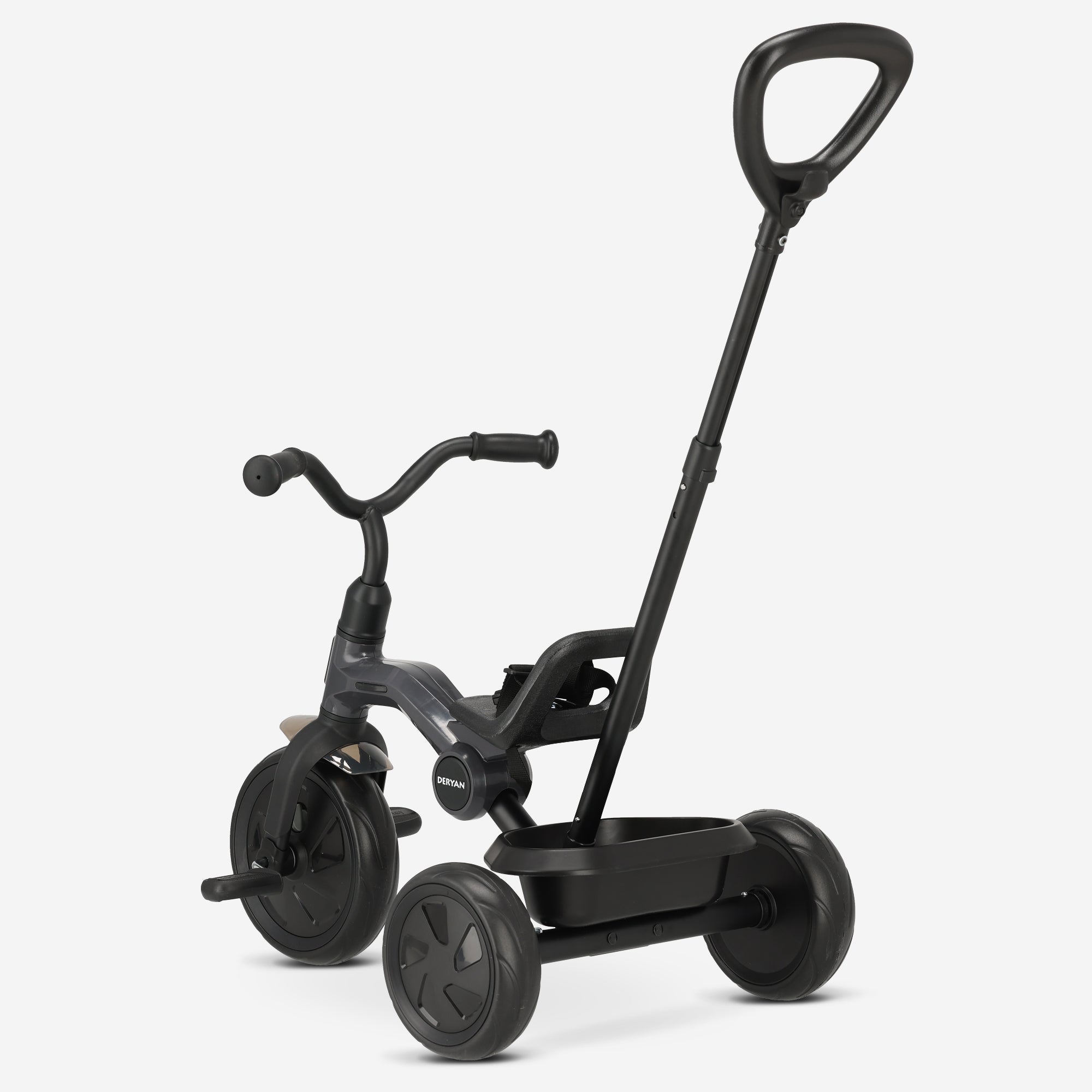 Drifter Tricycle with push bar Black