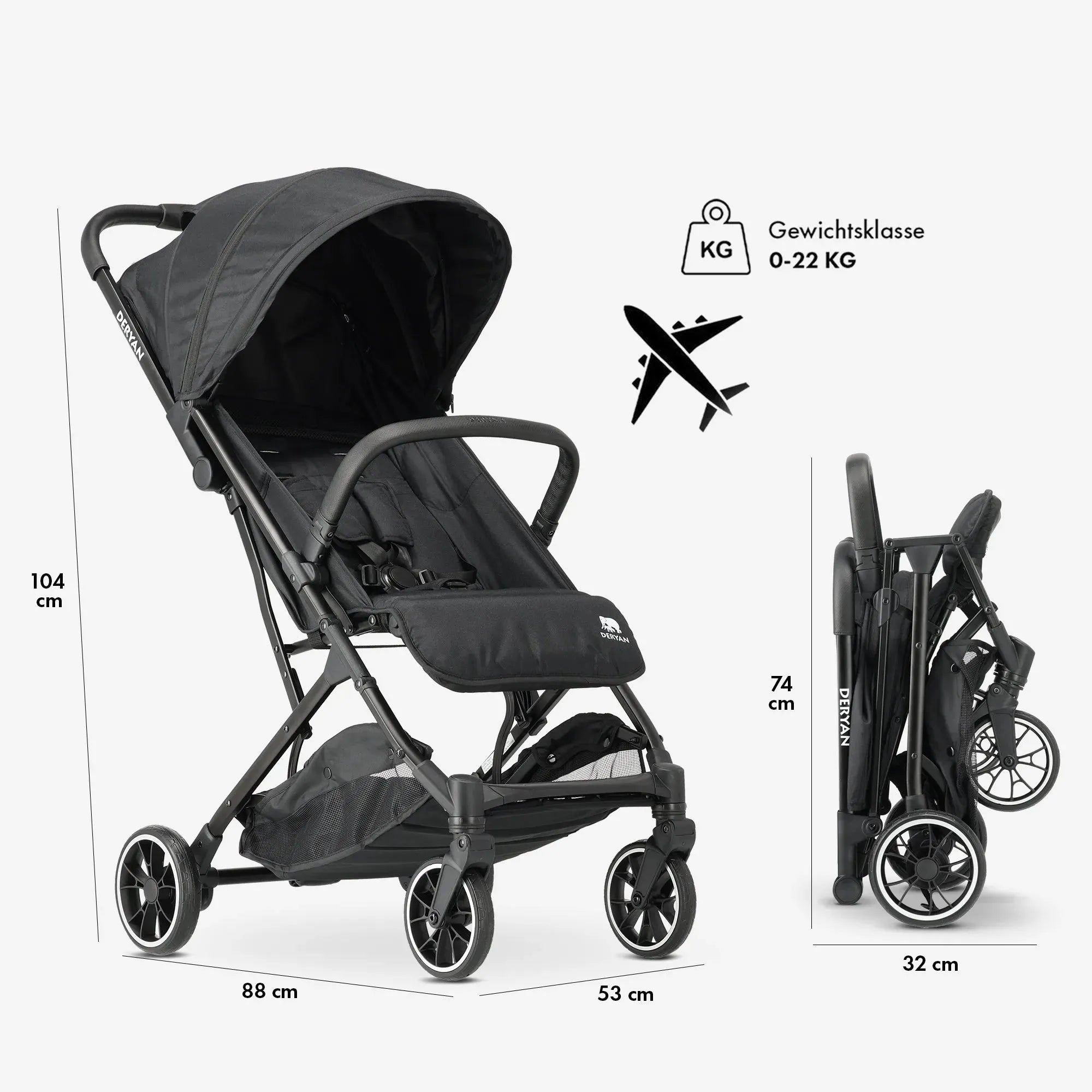 Rolo Stroller Black
