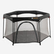 Grondbox Playpen, Black: Folded and Unfolded, Compact and Portable Play Area