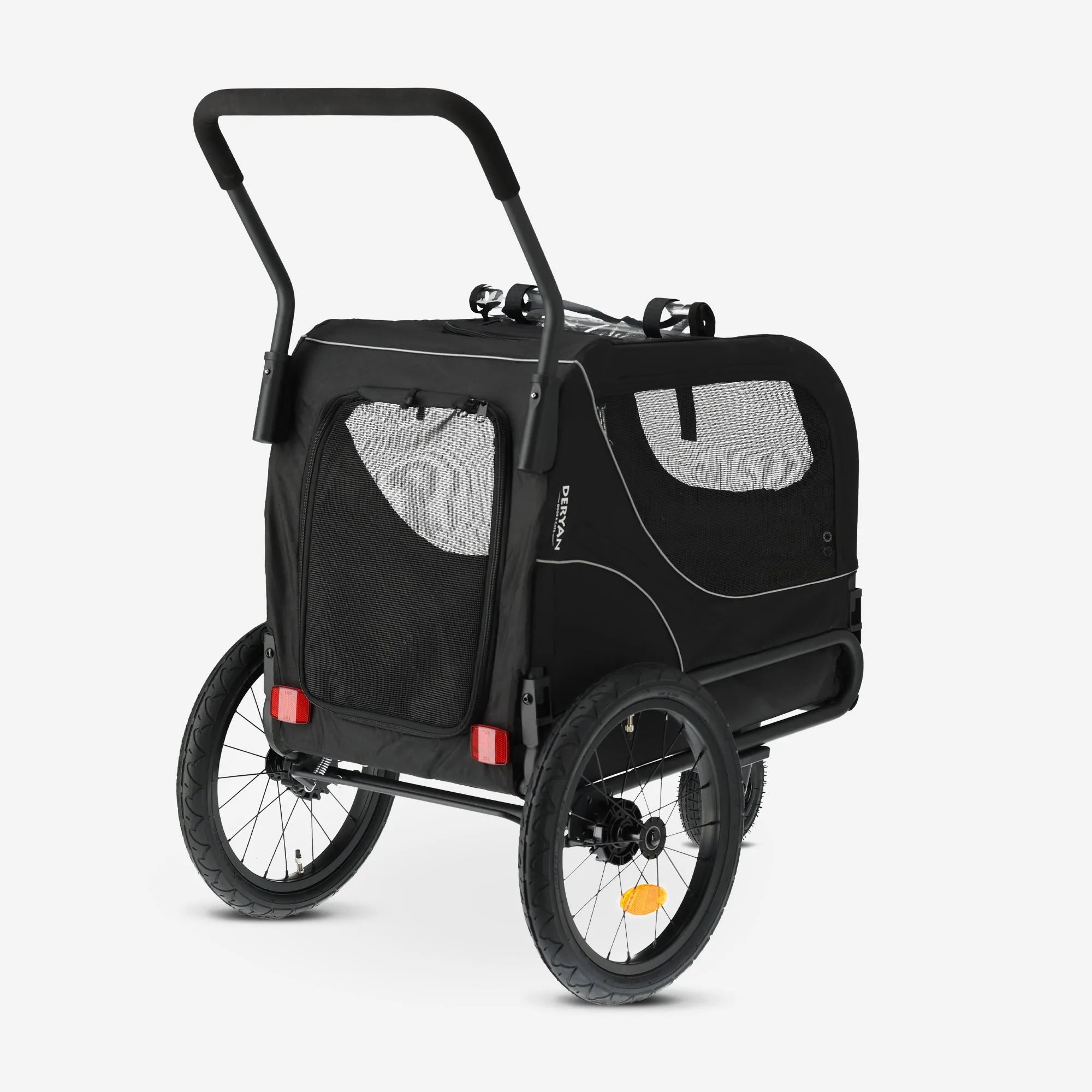 2-in-1 Hundeanhänger – Zusammenklappbar – Bis zu 20 kg – Geeignet für E-Bikes