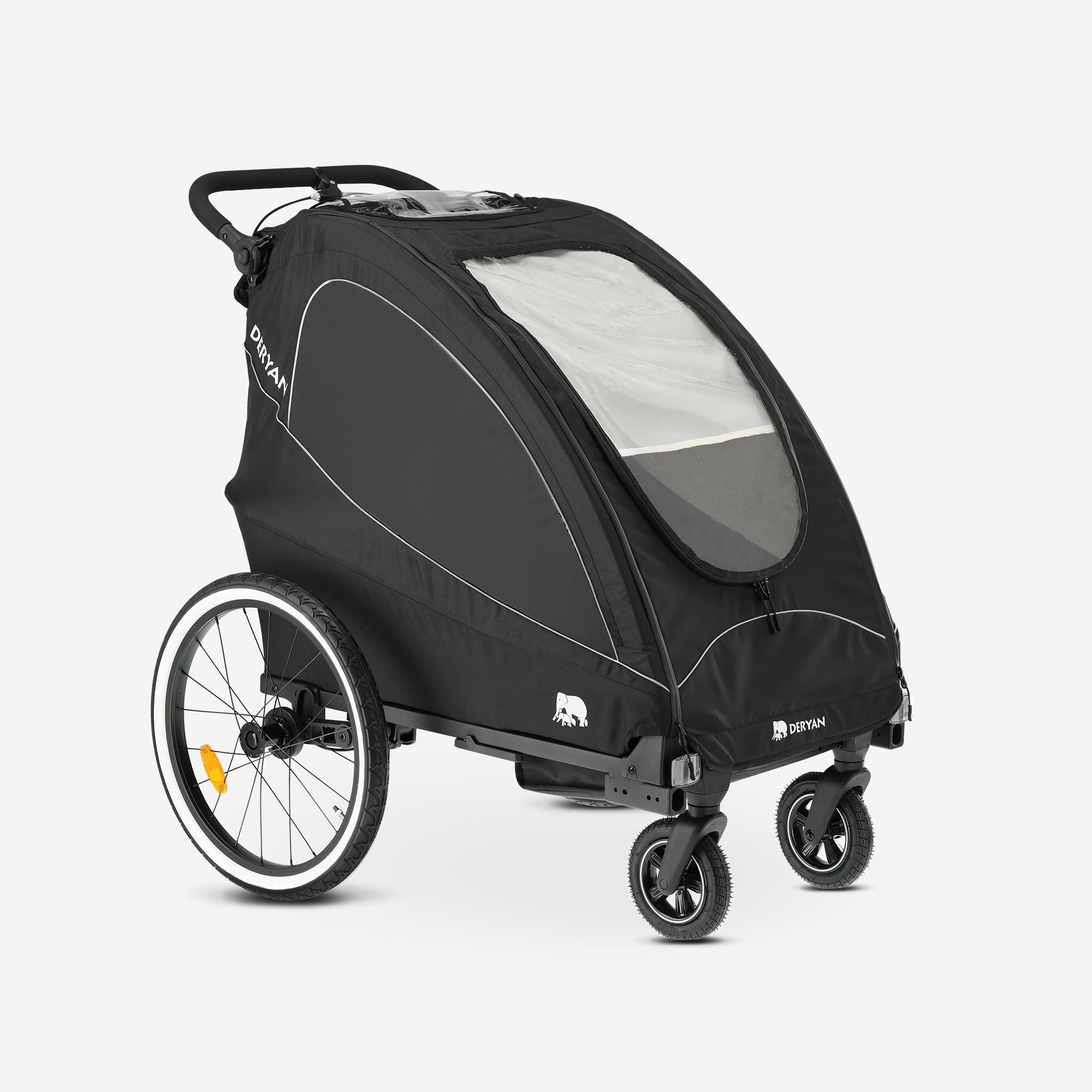 Fahrradanhänger Wanderwagen Schwarz Für Fahrrad Laufen