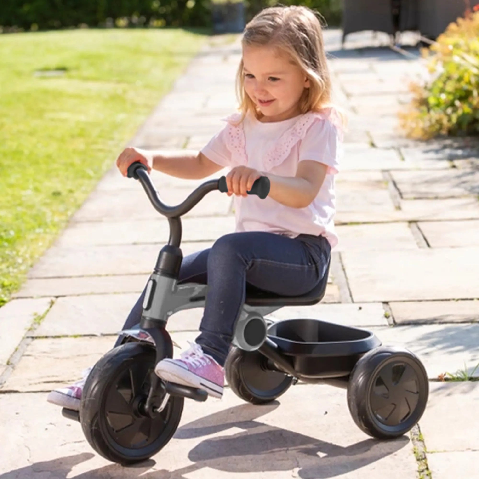 Drifter Tricycle with push bar Black