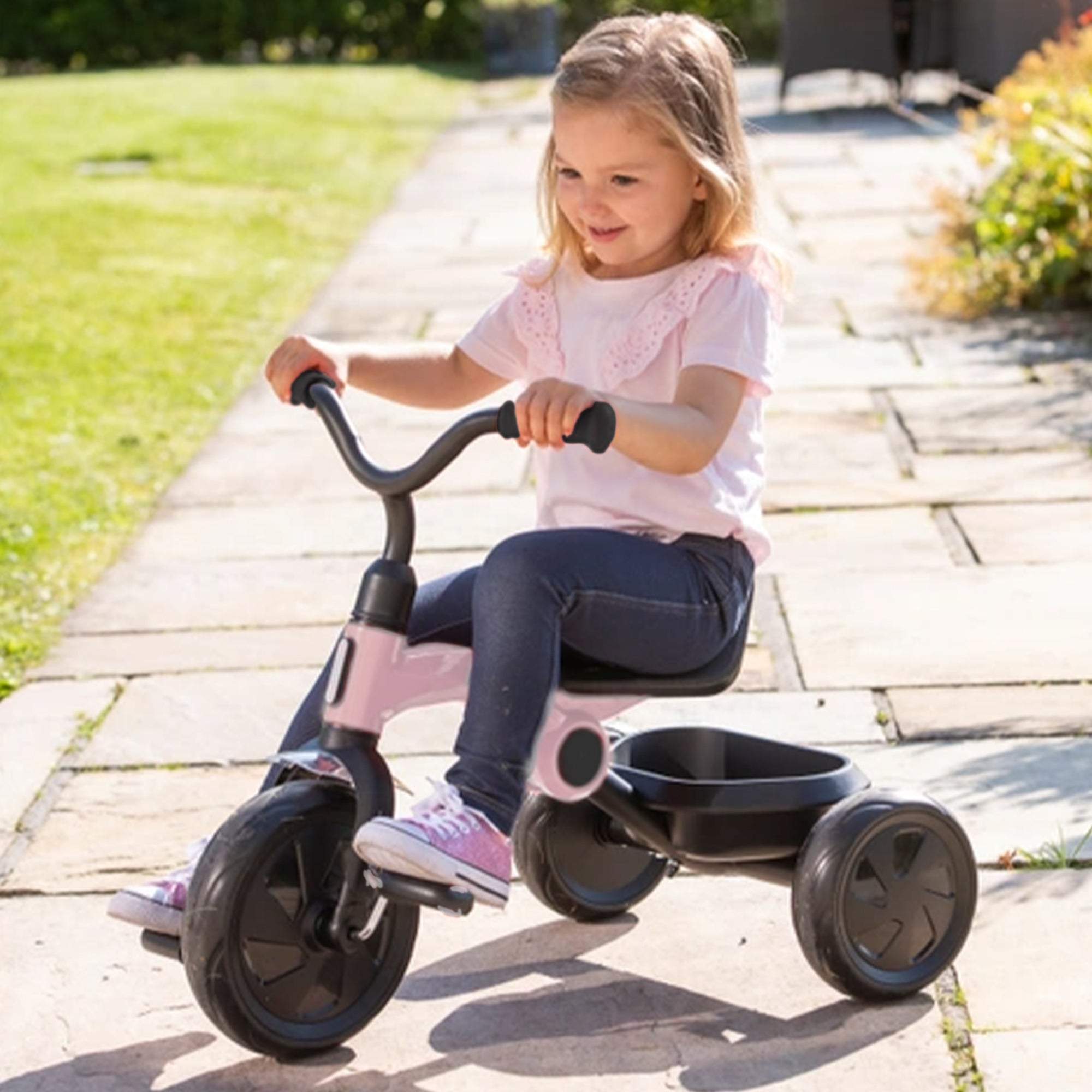Drifter Tricycle with push bar Rosé 