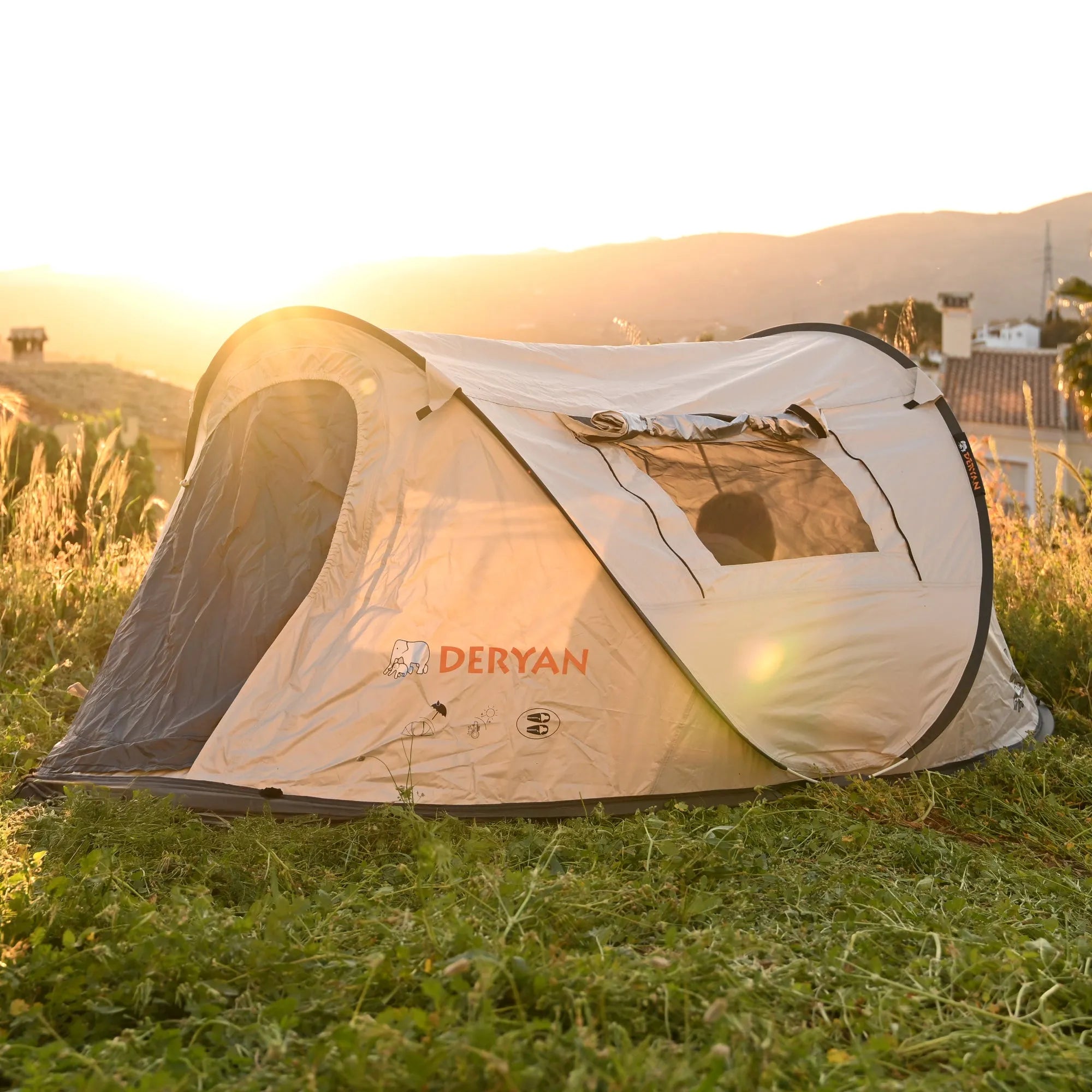 Pop Up Tent Dome - 2000MM Water Column - Cream