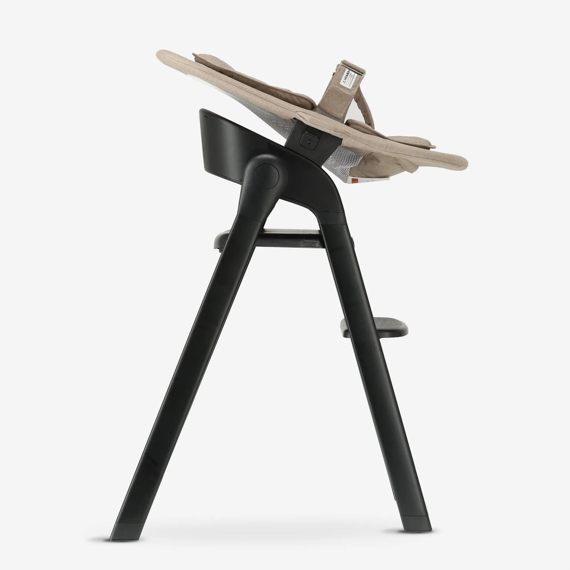 DERYAN Luxury High Chair with Bouncer - Black/Nougat