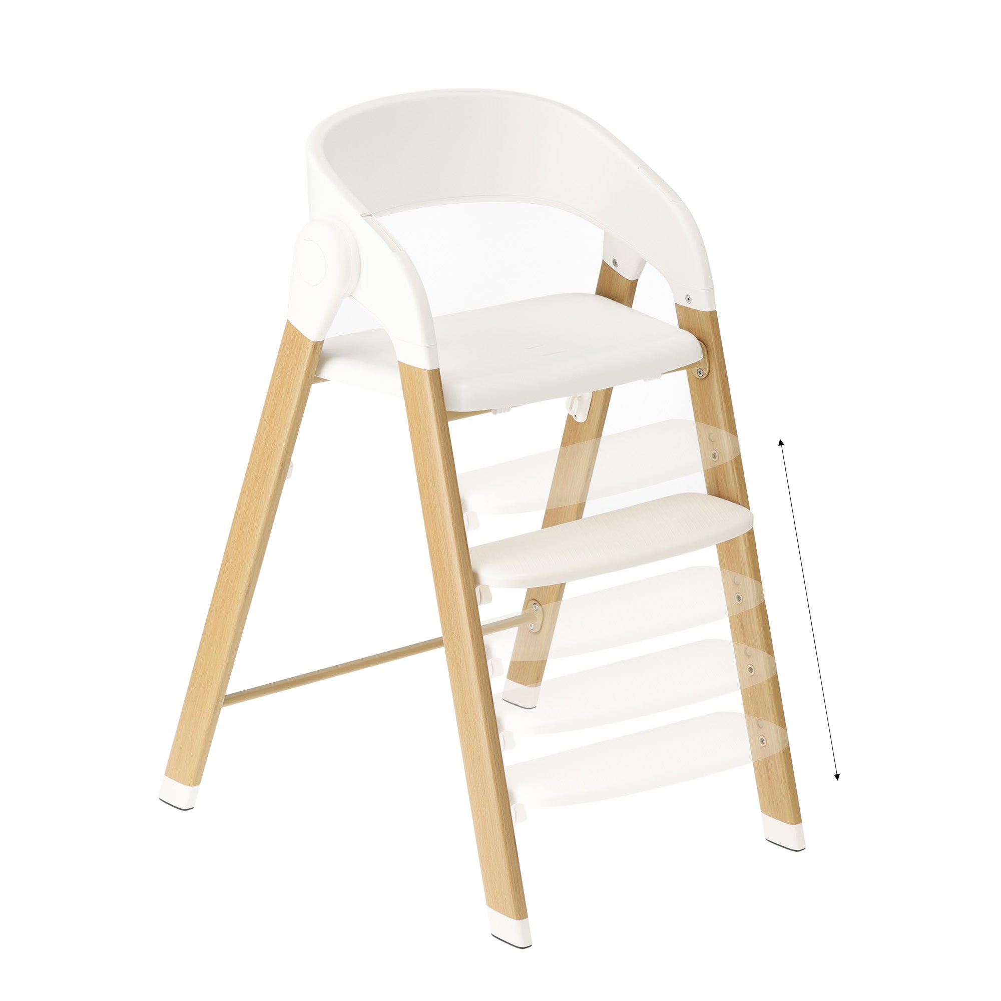 Luxury High Chair White / Wood
