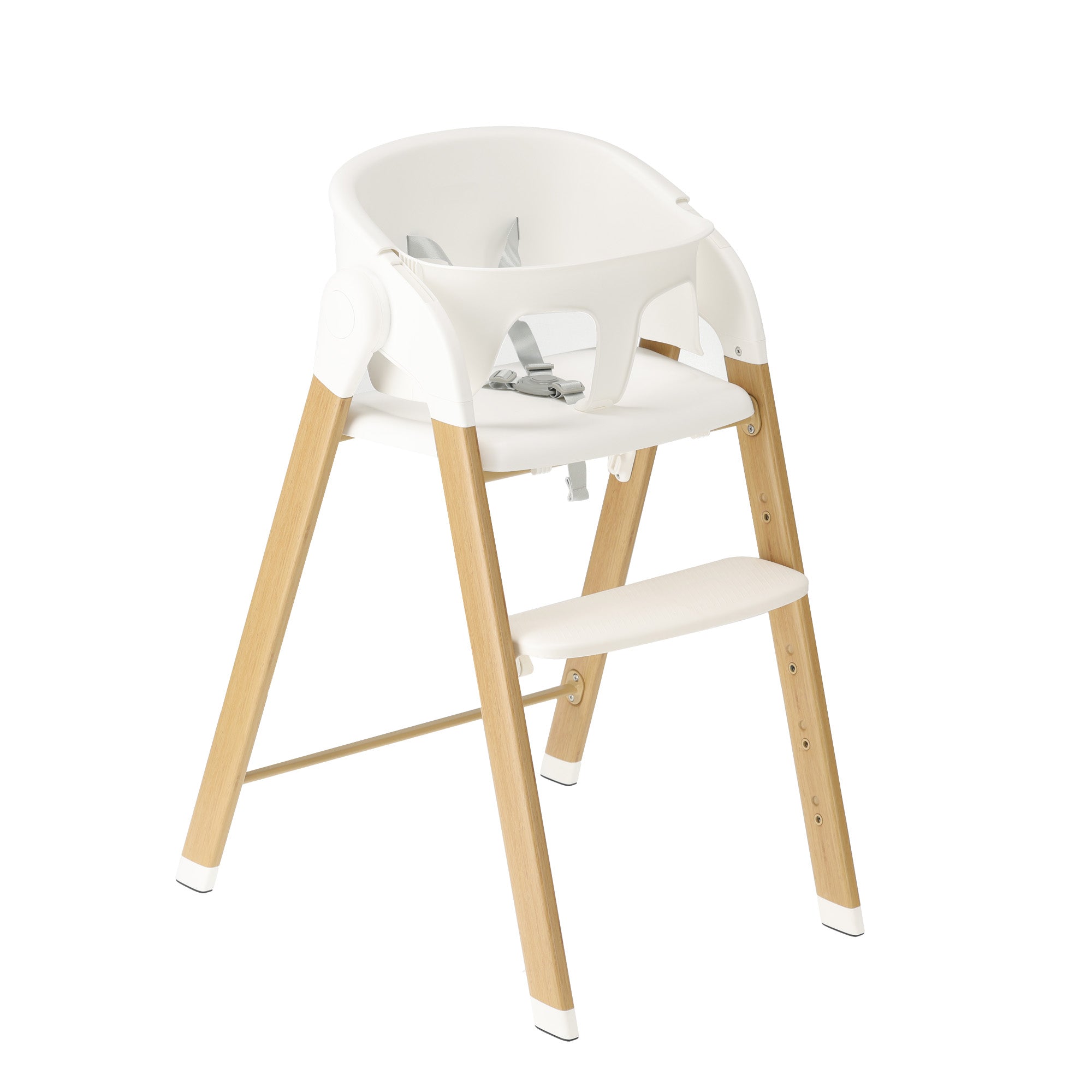 Luxury High Chair White / Wood