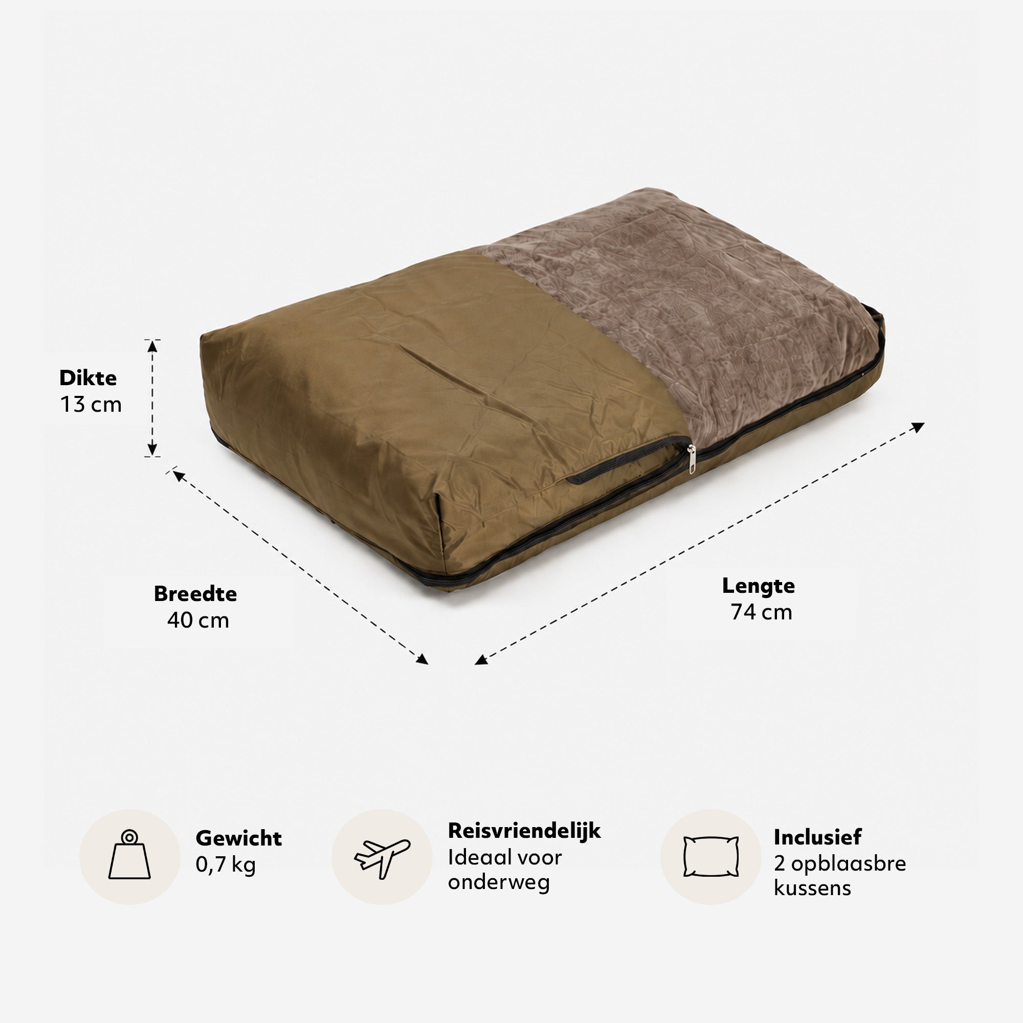 AirTraveller Airplane Bed - Brown