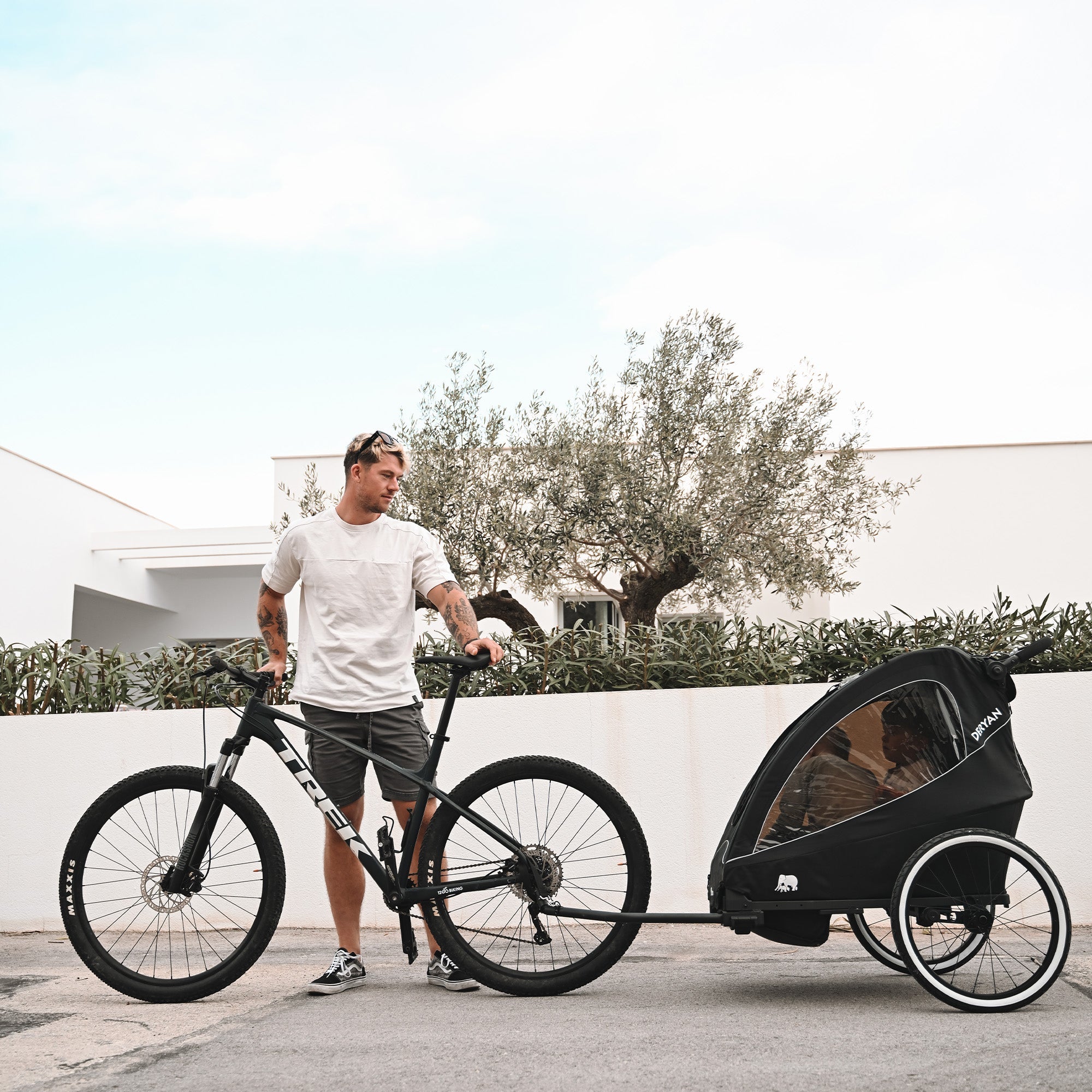 babywalz fahrradanhänger Luxus-Fahrradanhänger – Fahrradanhänger, Kinderwagen und  Jogging-Kinderwagen – Schwarz