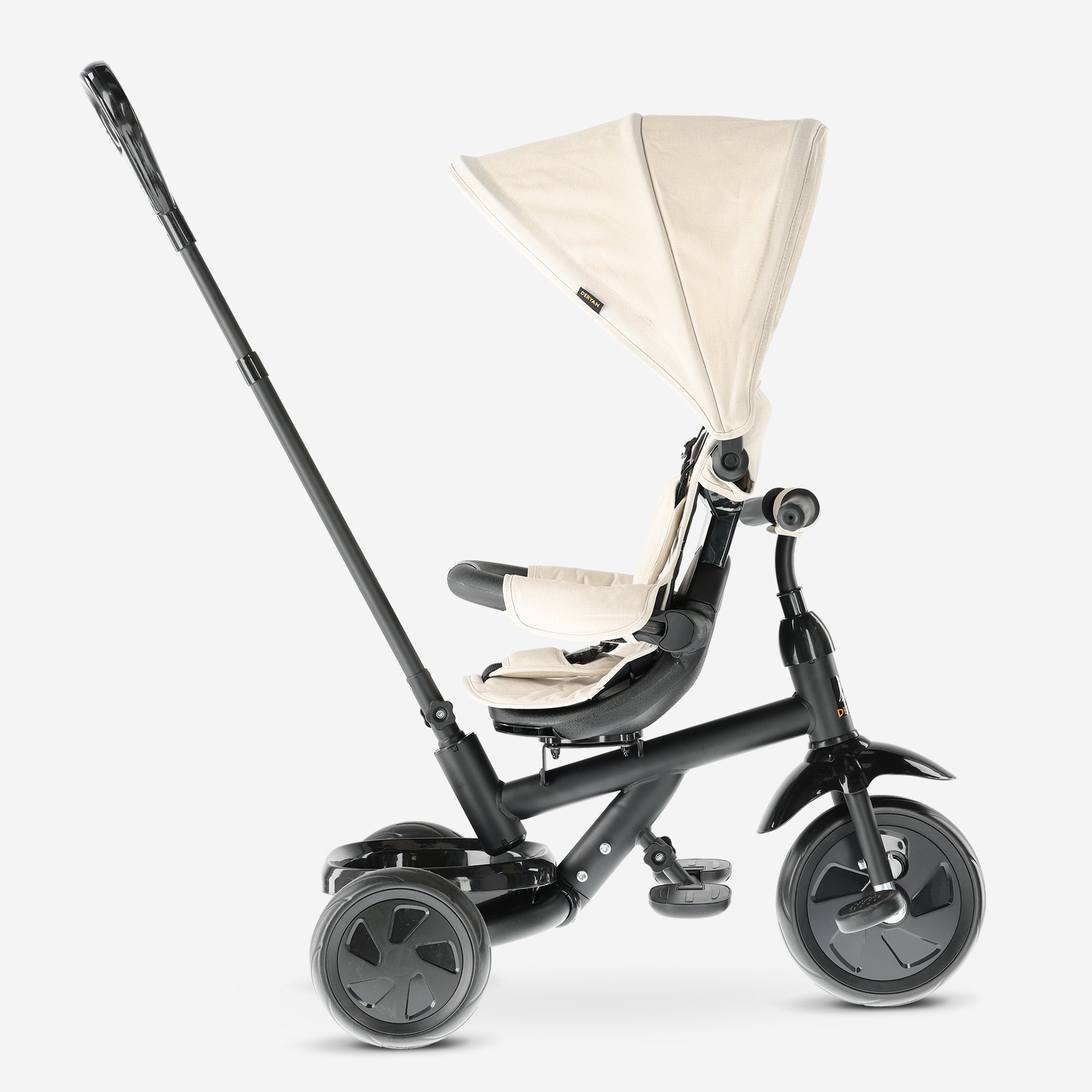 Adventurer Tricycle with push bar Beige