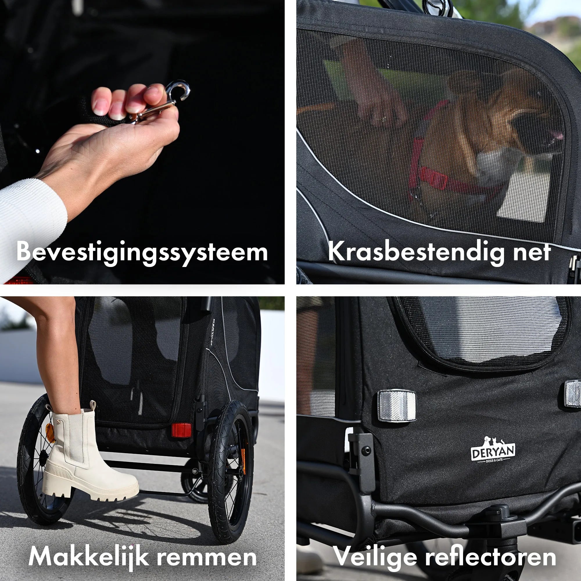 Dog Bike Trailer 2-in-1 – Foldable – Up to 20kg – Suitable for E-bikes