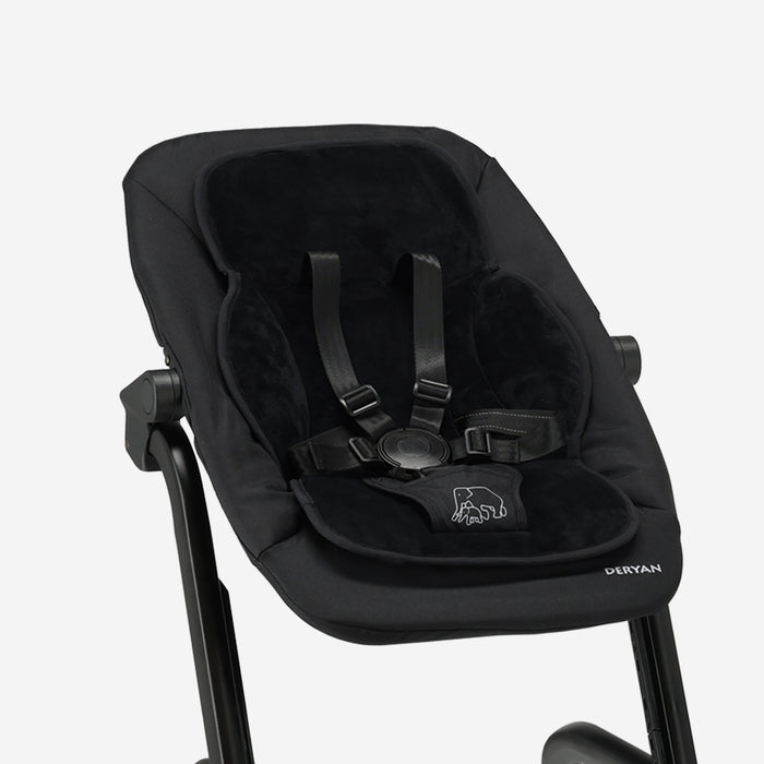 Curve High Chair Set With Bouncer Black | DERYAN