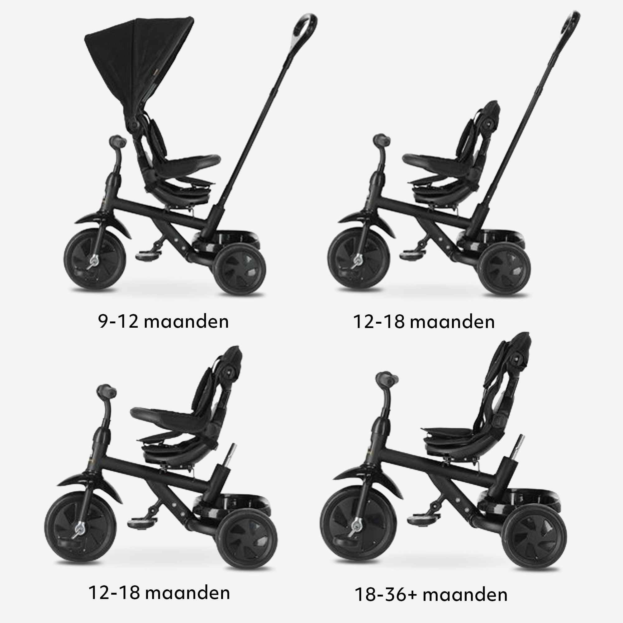 <tc>DERYAN</tc> Adventurer trehjulet cykel sort