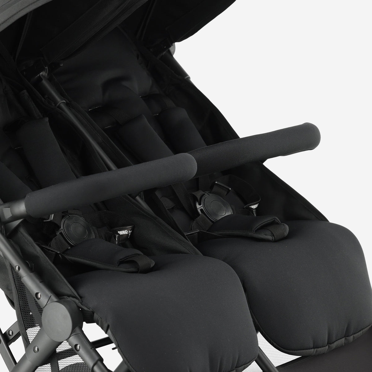 Mooiys Tess Twin Duo Stroller - Includes Rain Cover - Includes Carry Bag - Black