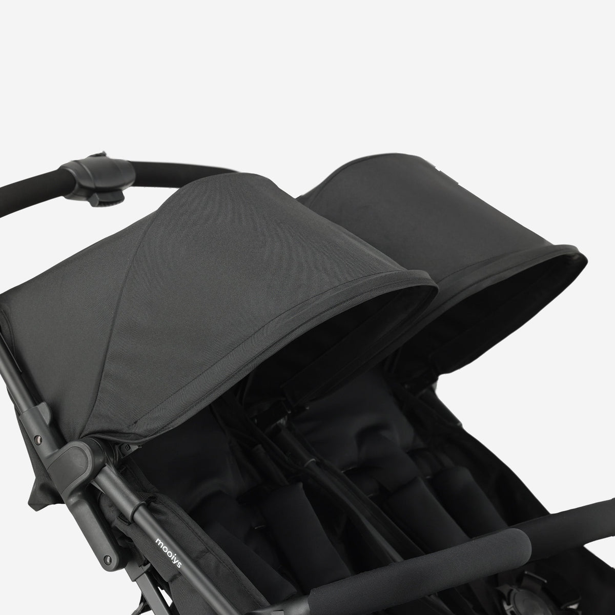 Mooiys Tess Twin Duo Stroller - Includes Rain Cover - Includes Carry Bag - Black