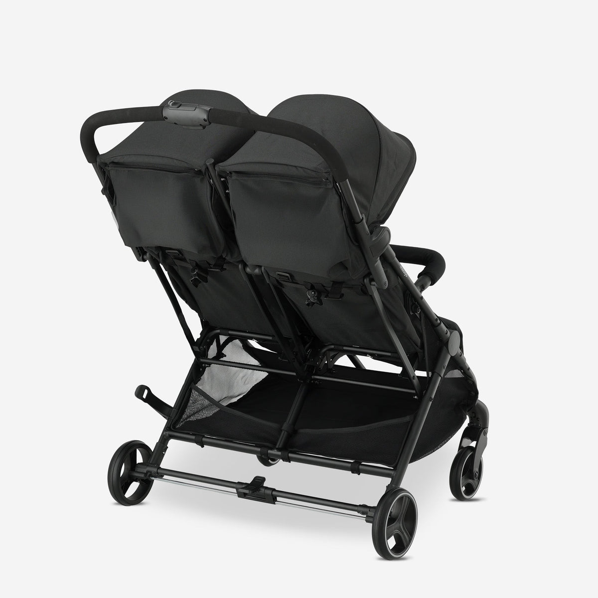 Mooiys Tess Twin Duo Stroller - Includes Rain Cover - Includes Carry Bag - Black
