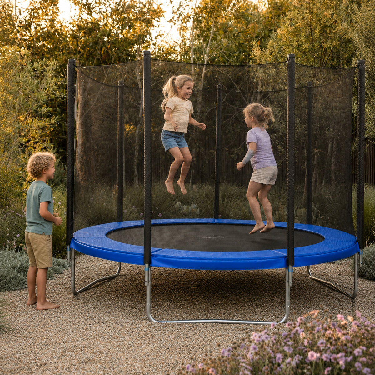 Ultrasport Trampoline Safety Net 305 cm - Trampoline Safety Net - Blue