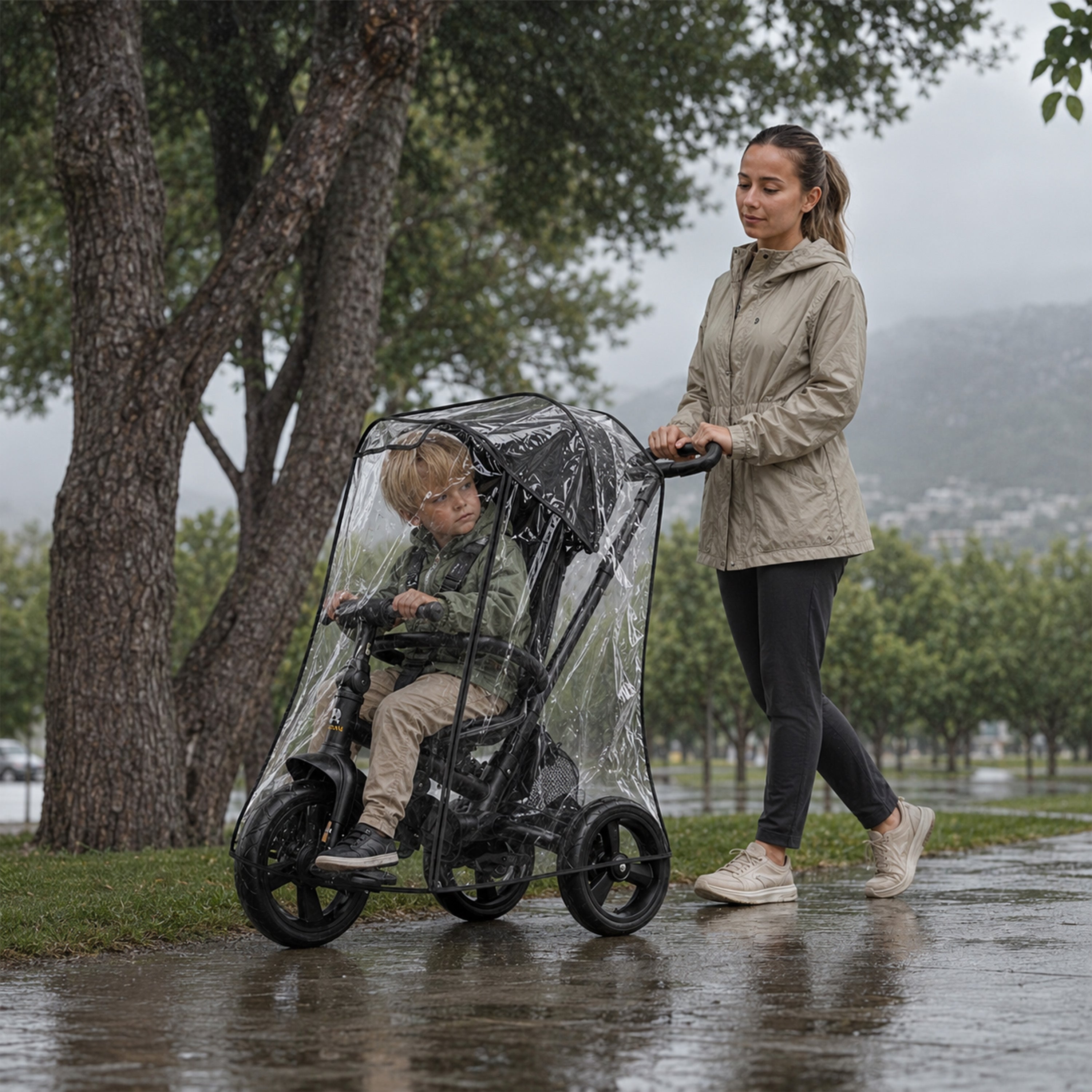 Universele Driewieler Regenhoes (Qplay)