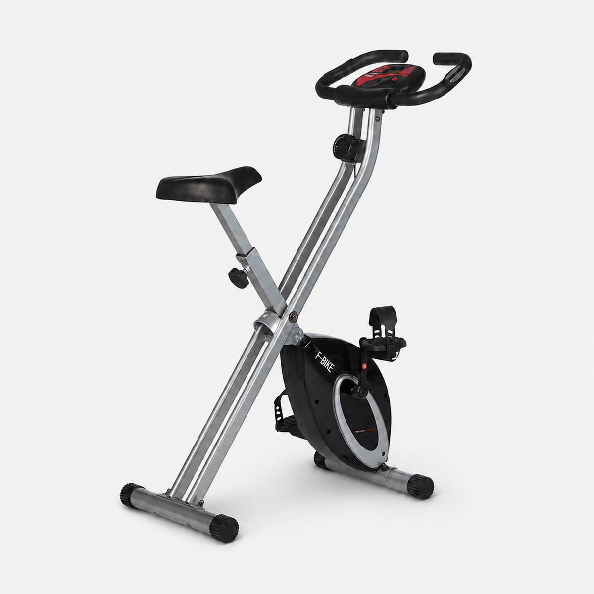 Ultrasport F-Bike Folding Exercise Bike – 8 Resistance Levels – LCD Display – Heart Rate Monitoring – Black/Silver