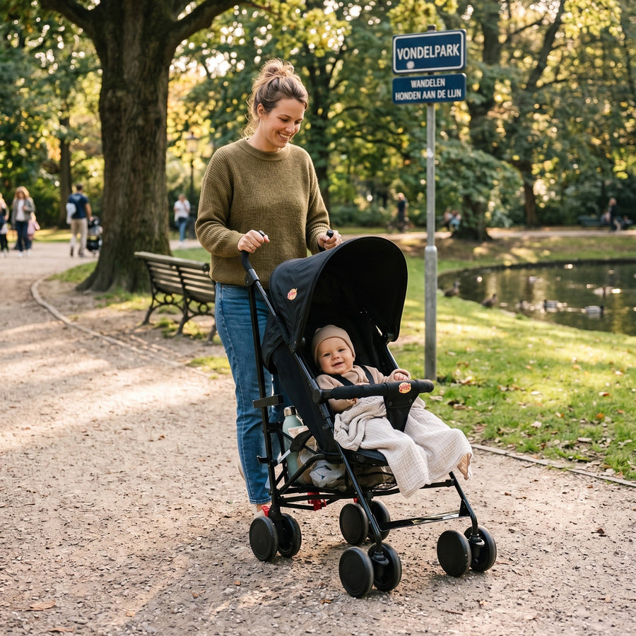 Umbrella Stroller - Adjustable Stroller - Up to 15 kg - Black