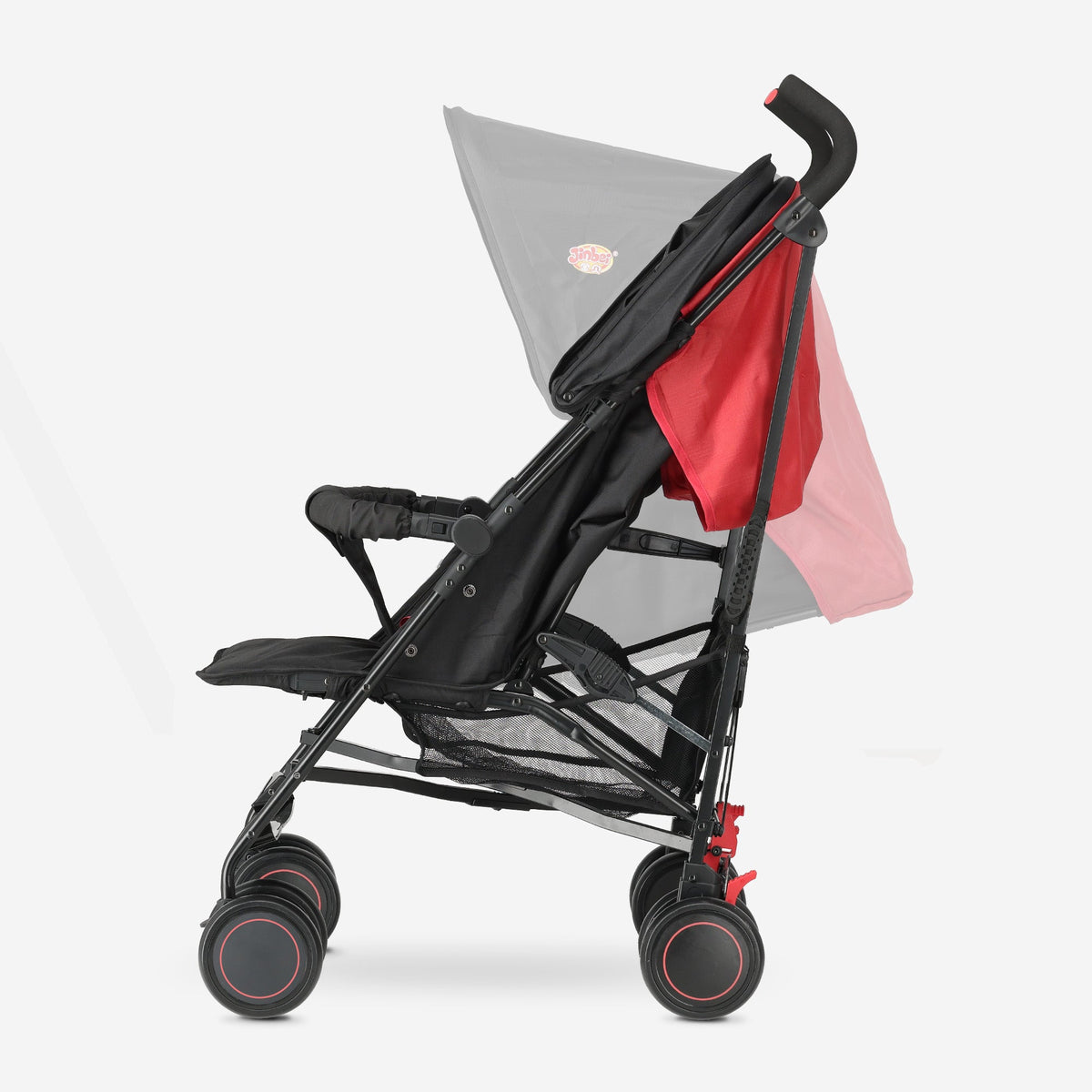 Umbrella Stroller - Adjustable Stroller - Up to 15 kg - Gray/Red
