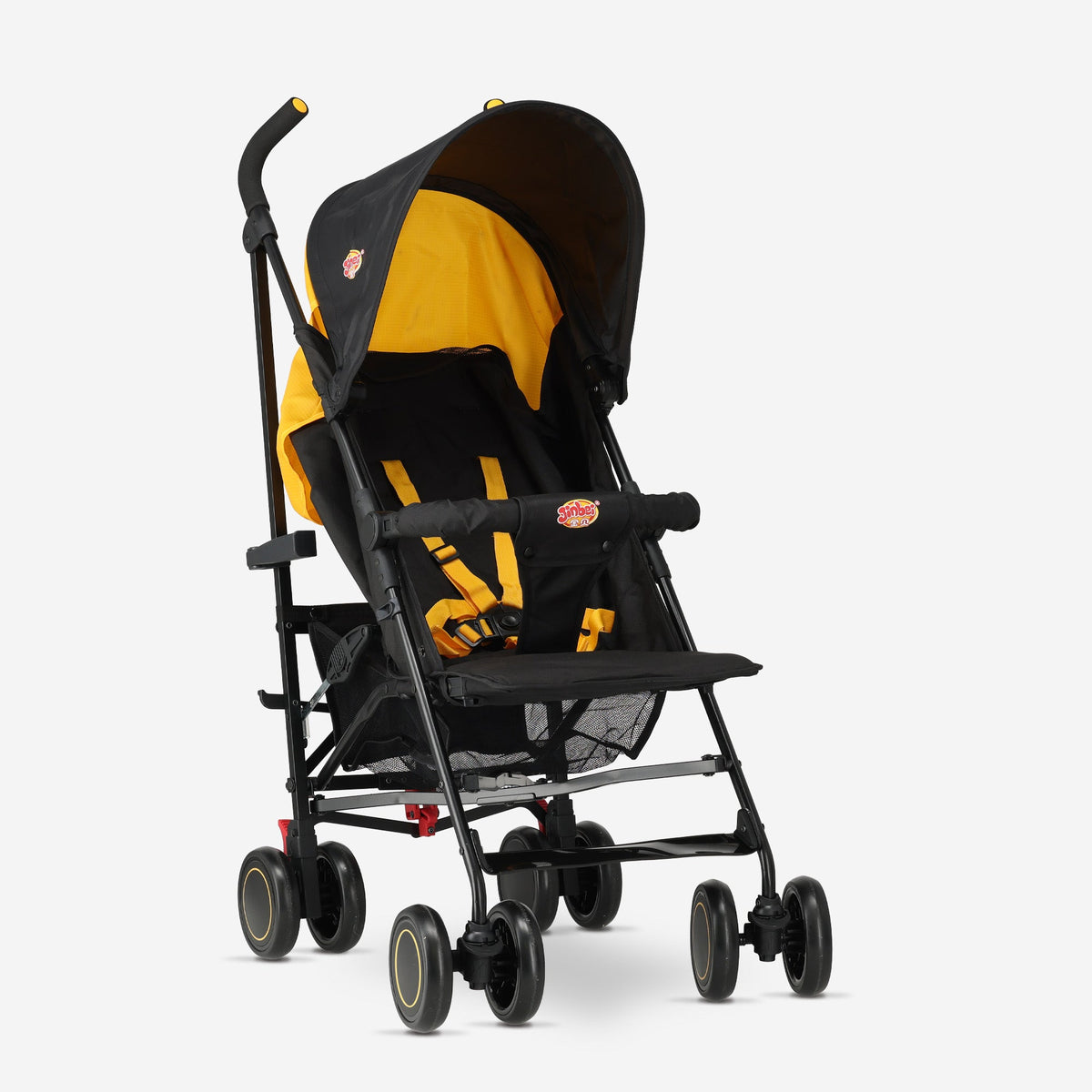 Umbrella Stroller - Adjustable Stroller - Up to 15 kg - Gray/Yellow