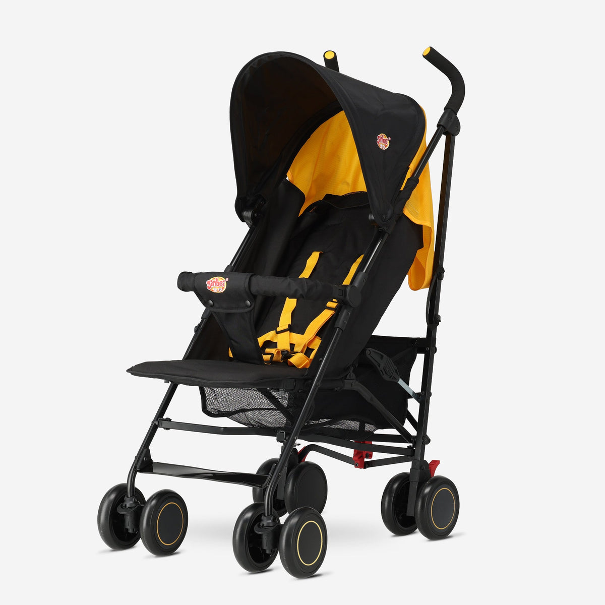 Umbrella Stroller - Adjustable Stroller - Up to 15 kg - Gray/Yellow