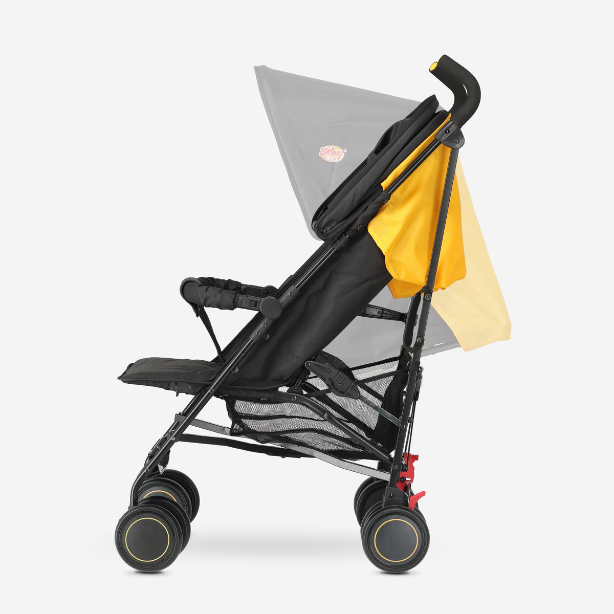 Umbrella Stroller - Adjustable Stroller - Up to 15 kg - Gray/Yellow