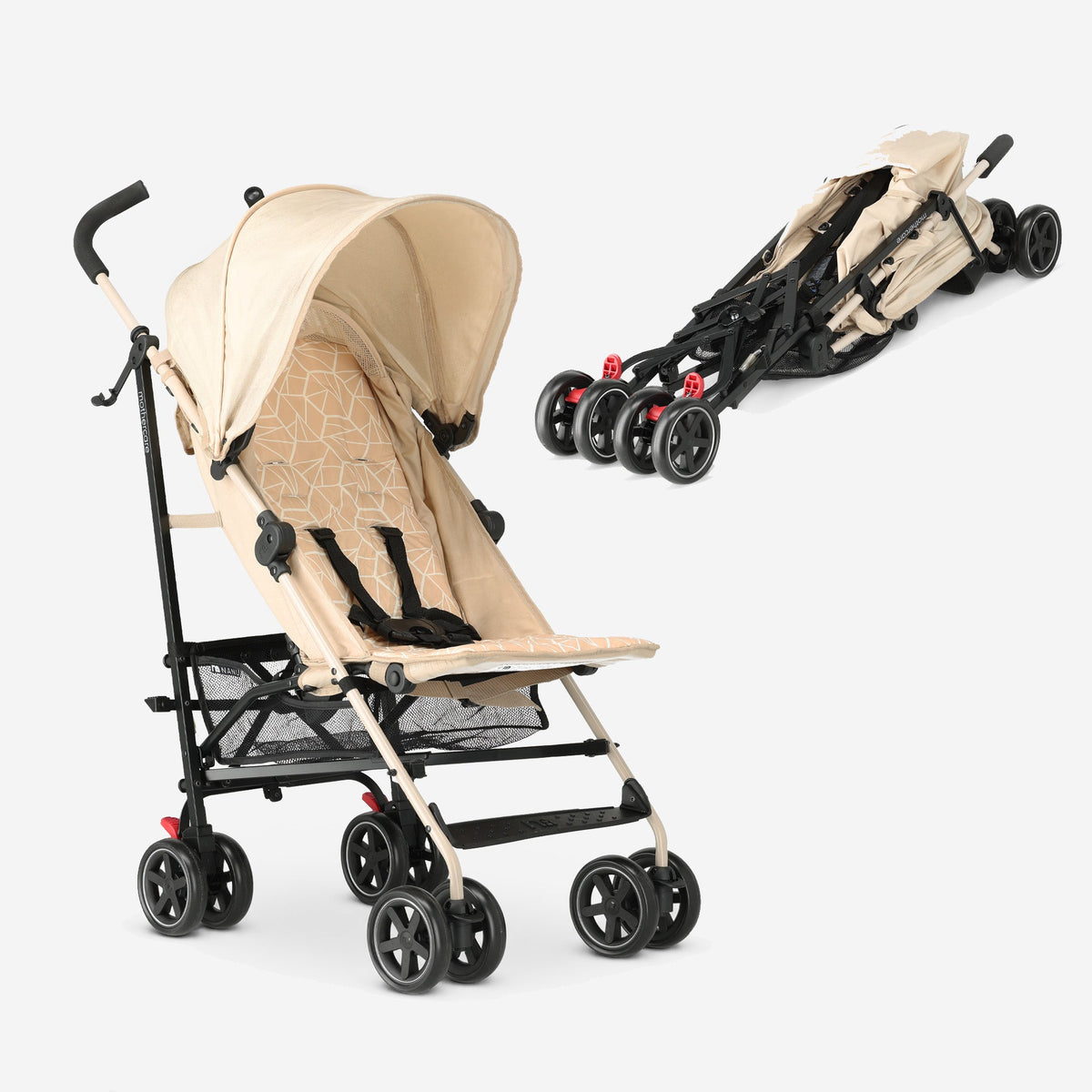 Umbrella Stroller - Adjustable Stroller - Up to 15 kg - Cream