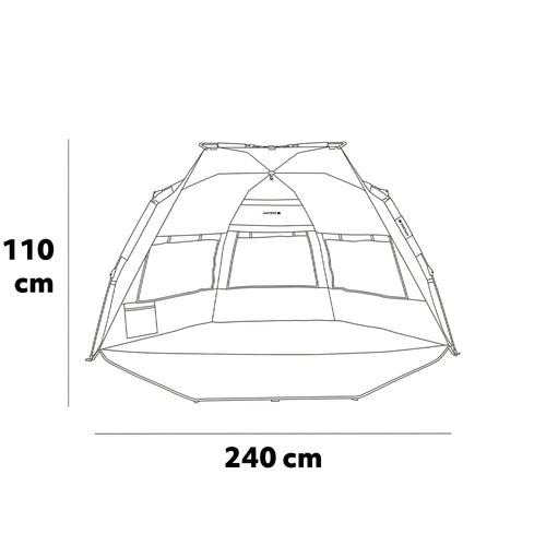 Outsunny Strandschuur Opvouwbare Strandtent Instant Automatische Pop-up UV-bescherming Achterraam Grote Vloermat Oranje Outsunny Strandschuur Opvouwbare Strandtent Instant Automatische Pop-up UV-bescherming Achterraam Grote Vloermat Oranje