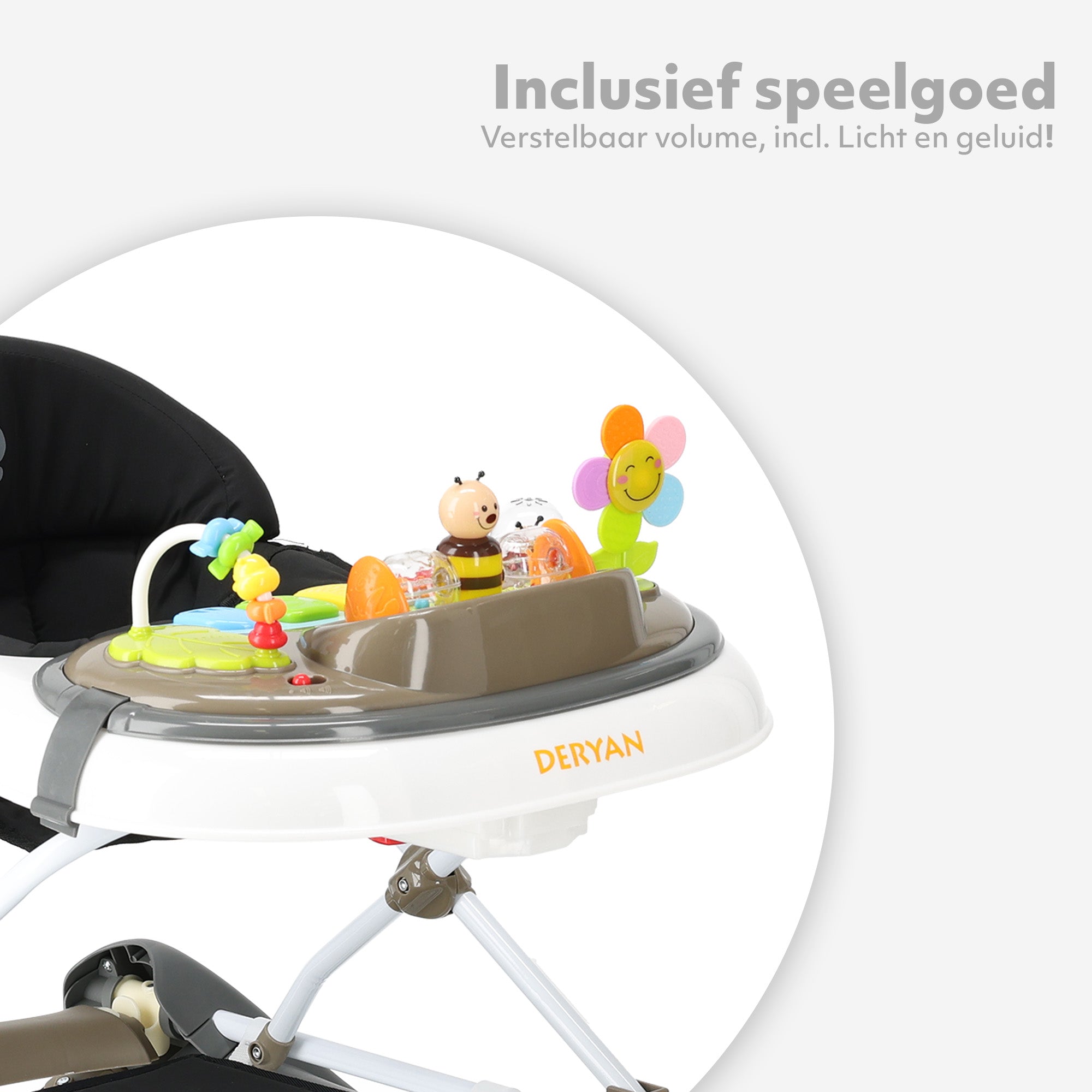 4-in-1 Loopstoel Zwart & Bruin