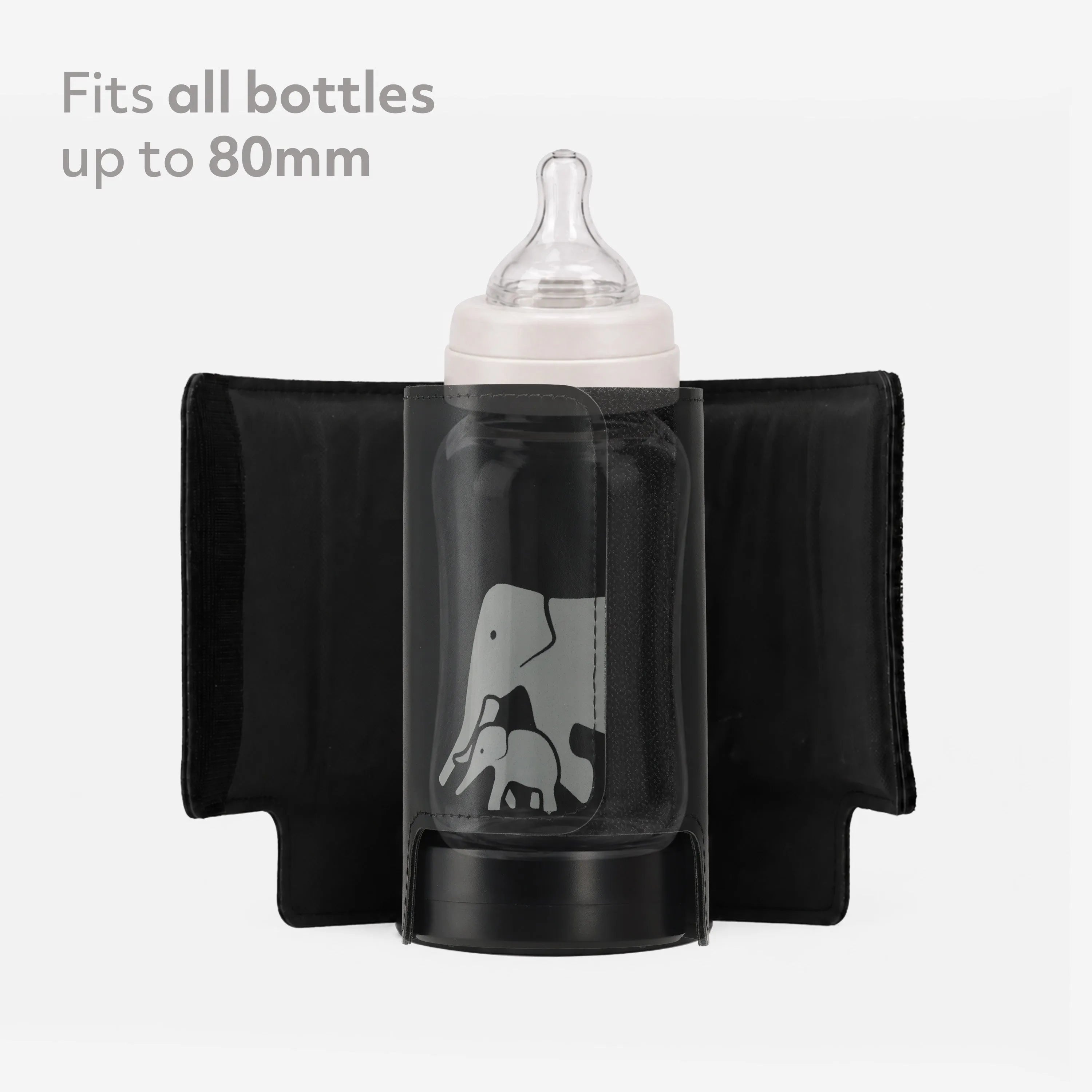 Calentador de biberones portátil tipo funda - Negro