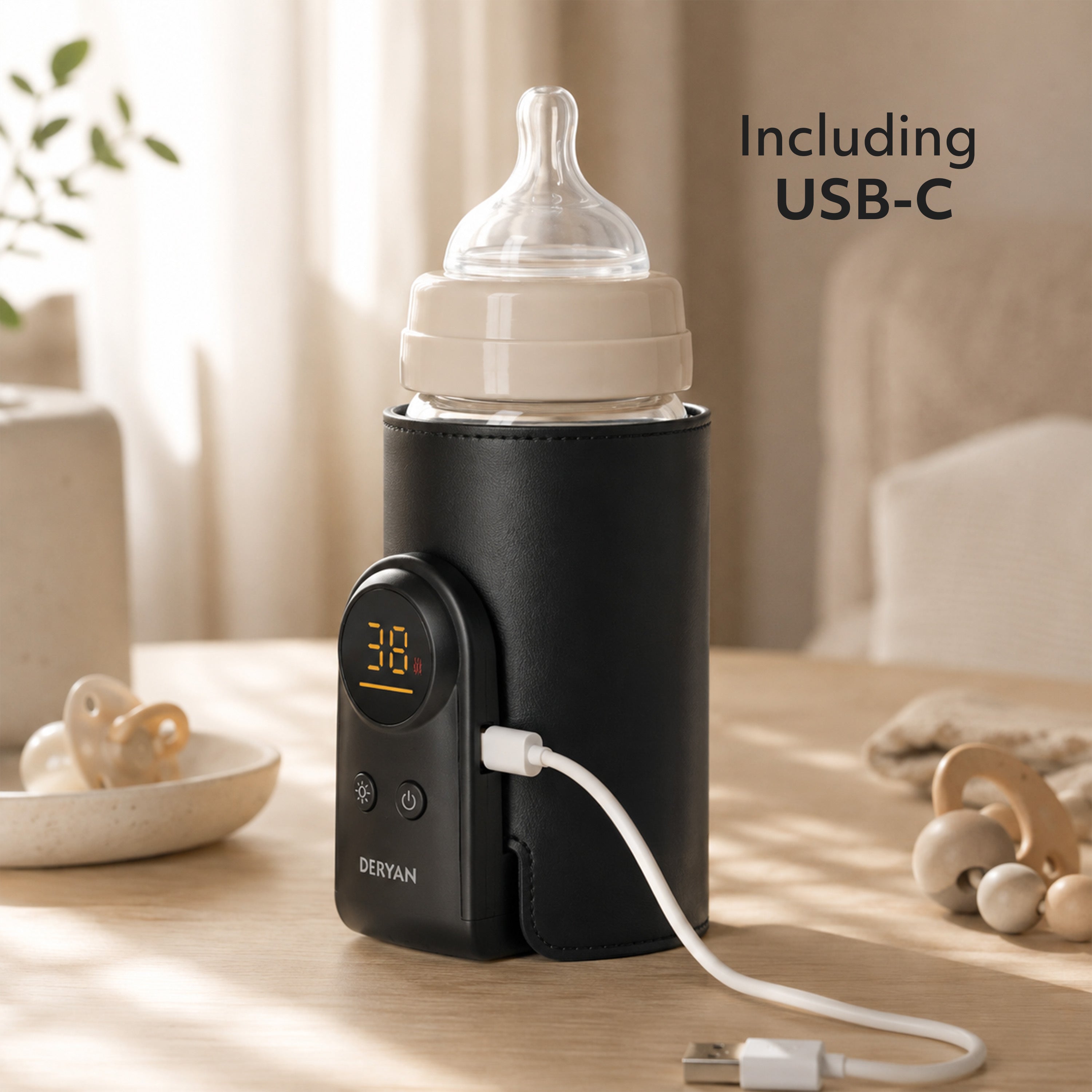 Portable Sleeve Bottle Warmer - Black