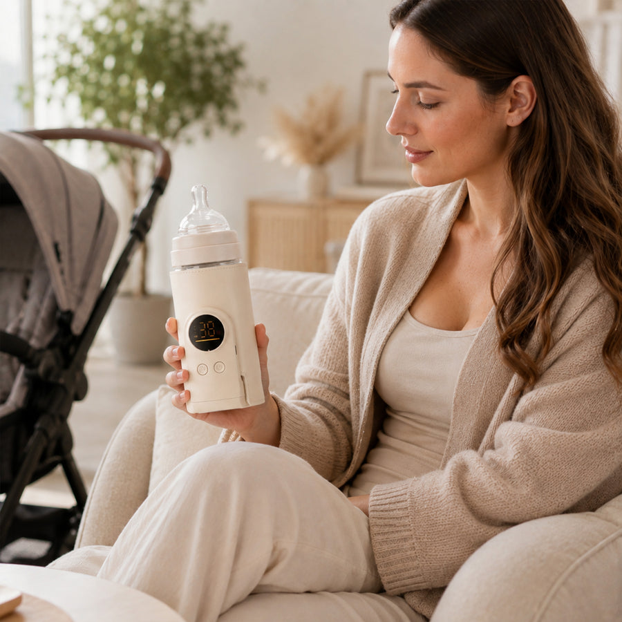 Portable Bottle Warmer Sleeve  - Cream