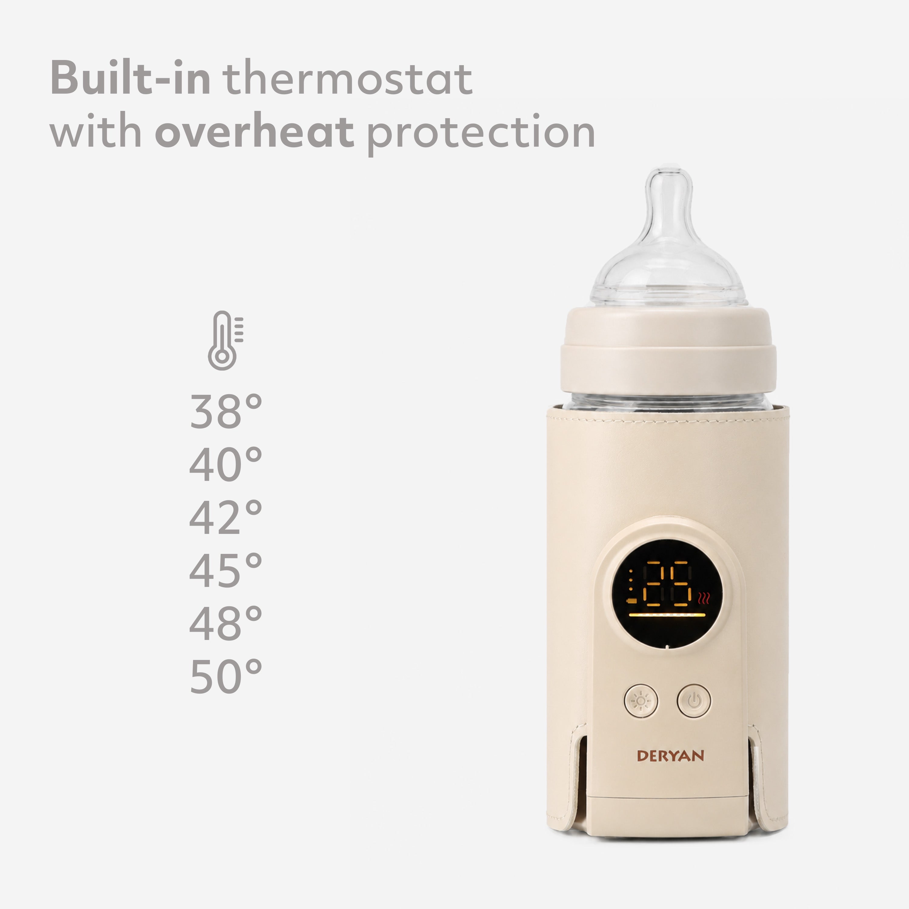 Portable Bottle Warmer Sleeve  - Cream