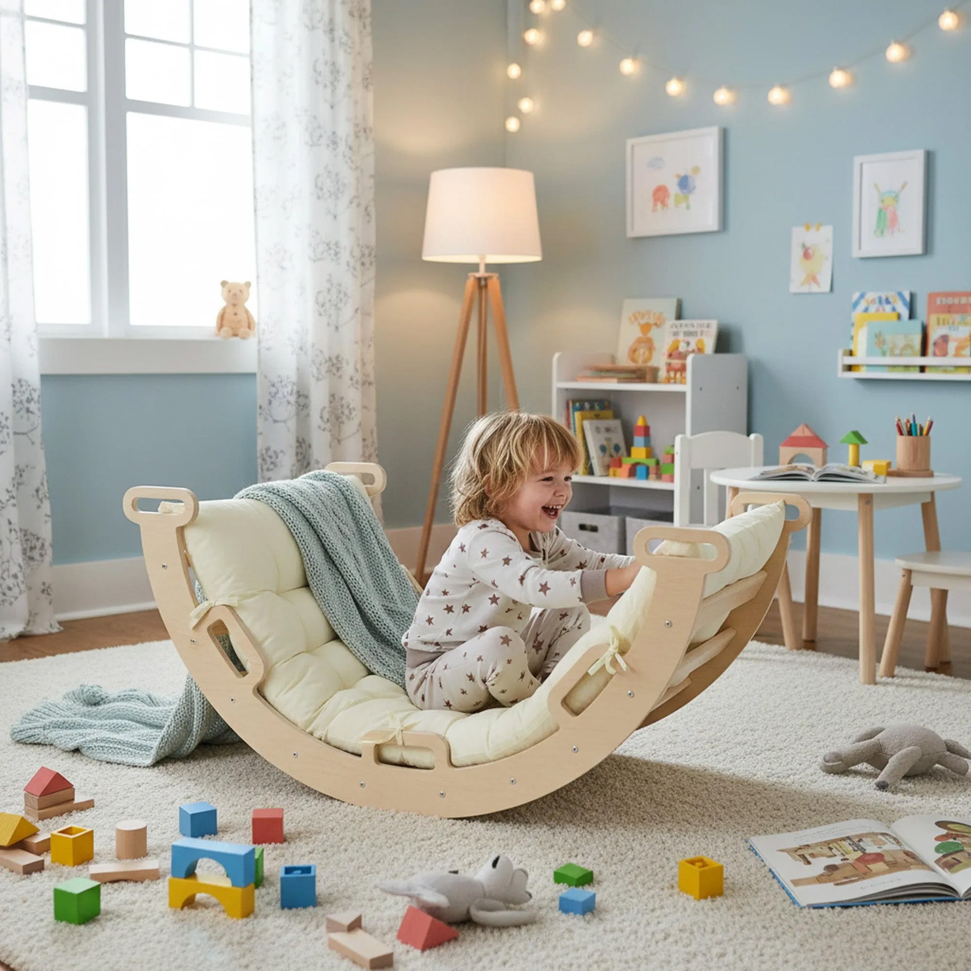 Luxury Wooden Climbing Arch with Cushion