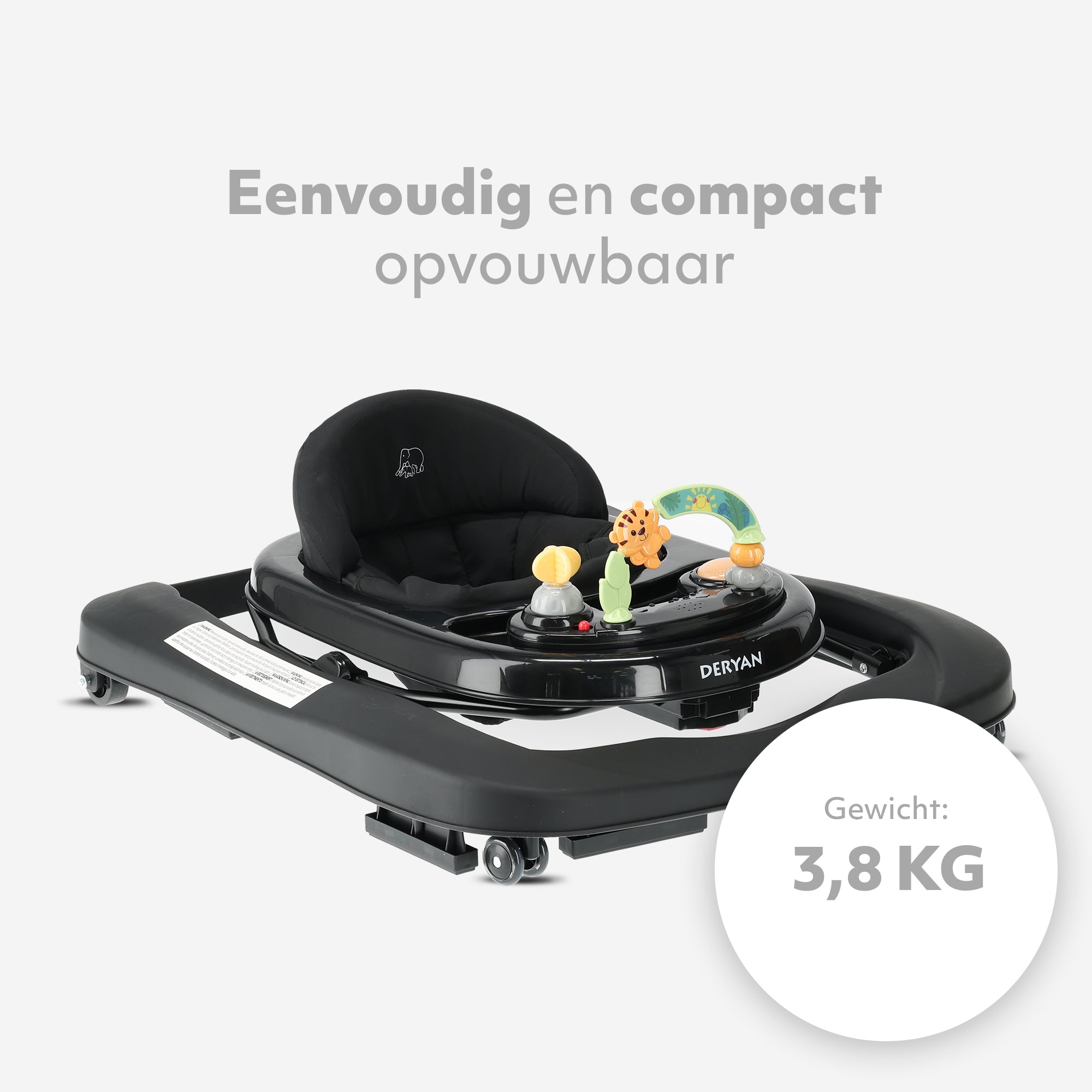 2-in-1 Lauflernwagen Schwarz