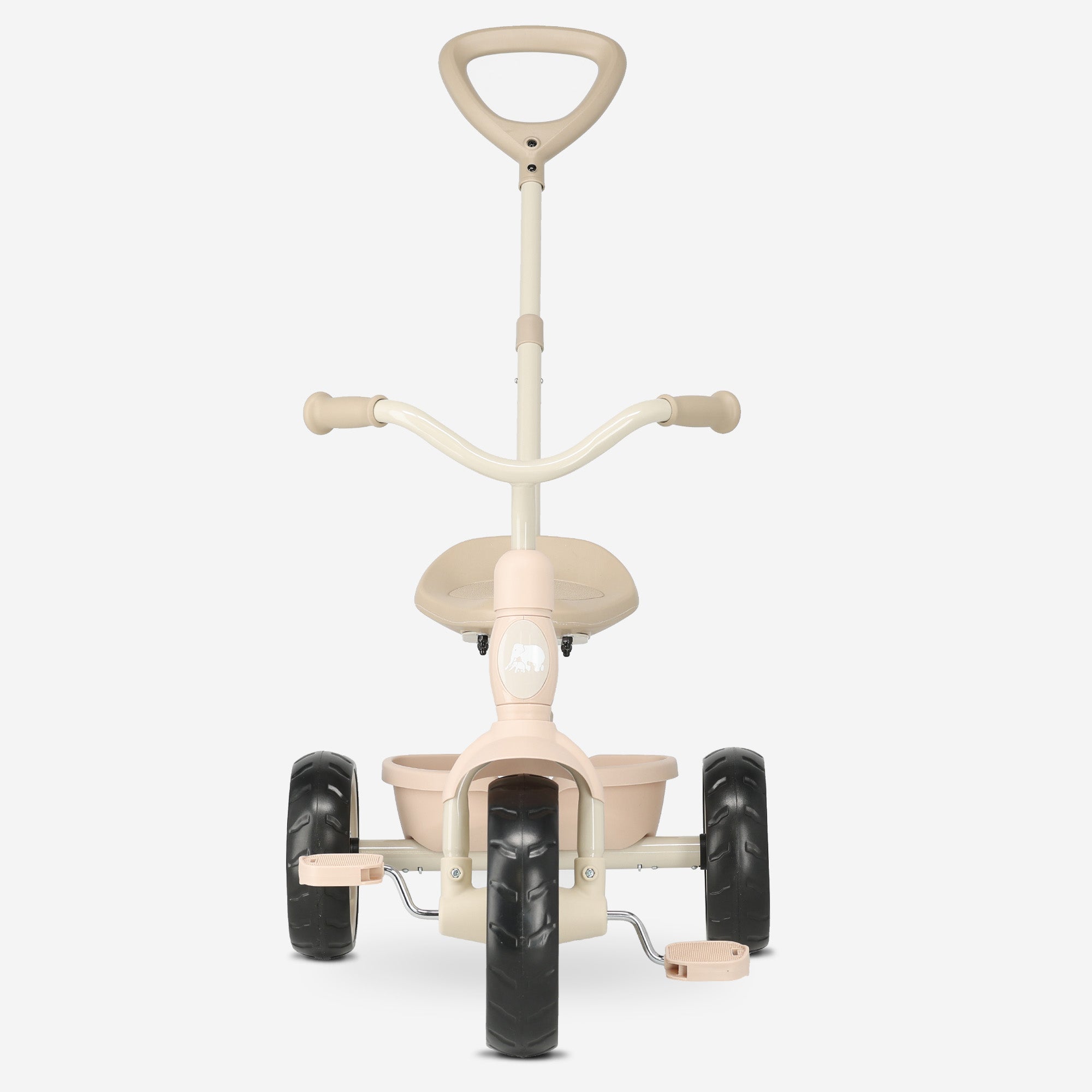 Driewieler met duwstang - Beige